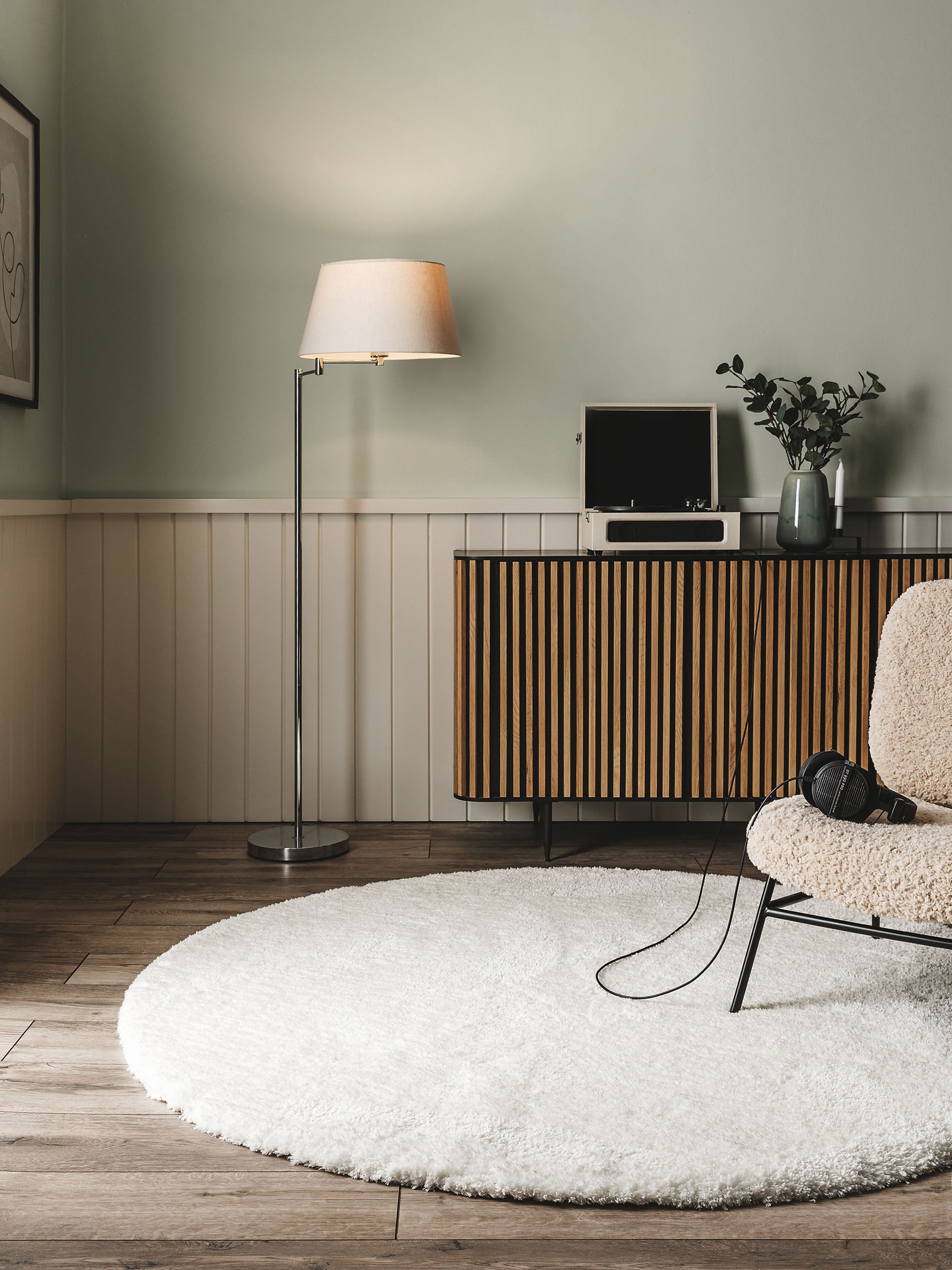 Shaggy Round Rug Cloudy Cream