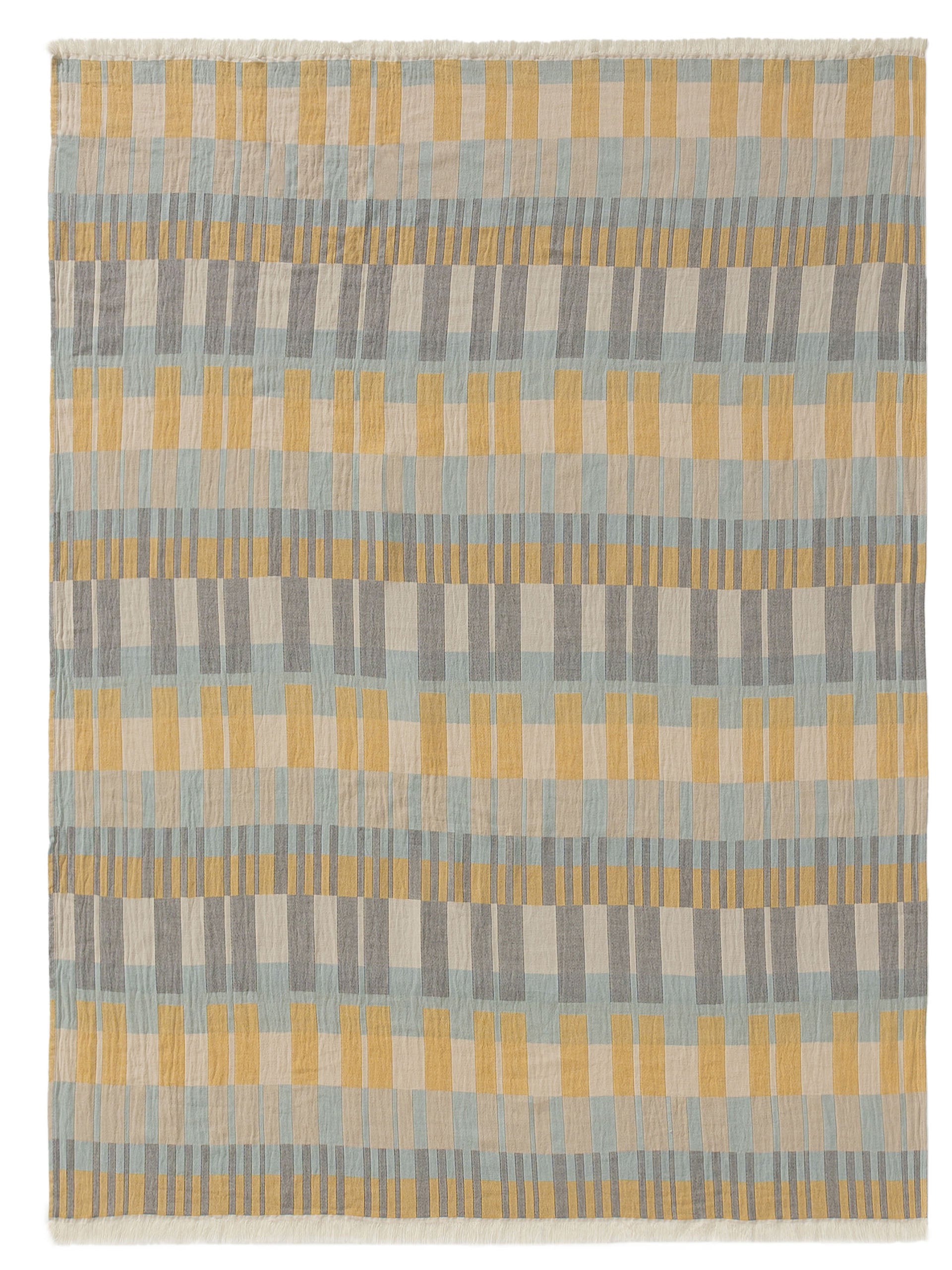Cotton blanket Nico Multicolour/Yellow