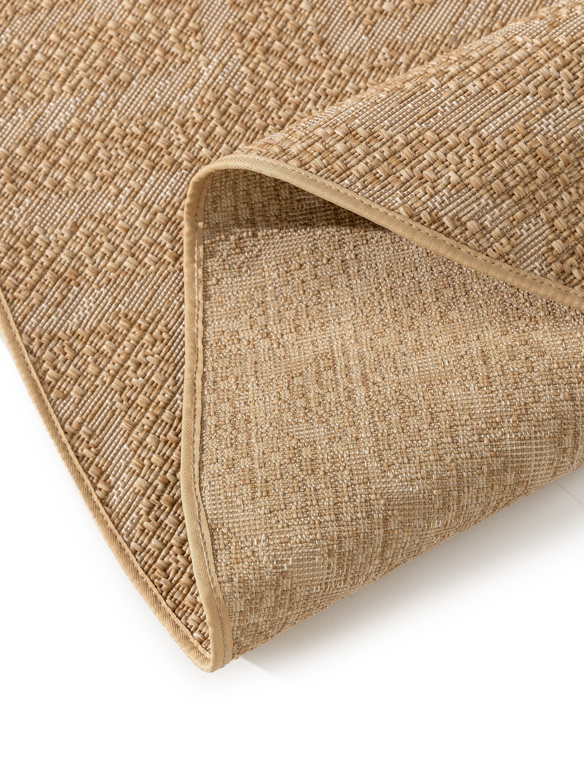 In- & Outdoor Round Rug Como Light Brown