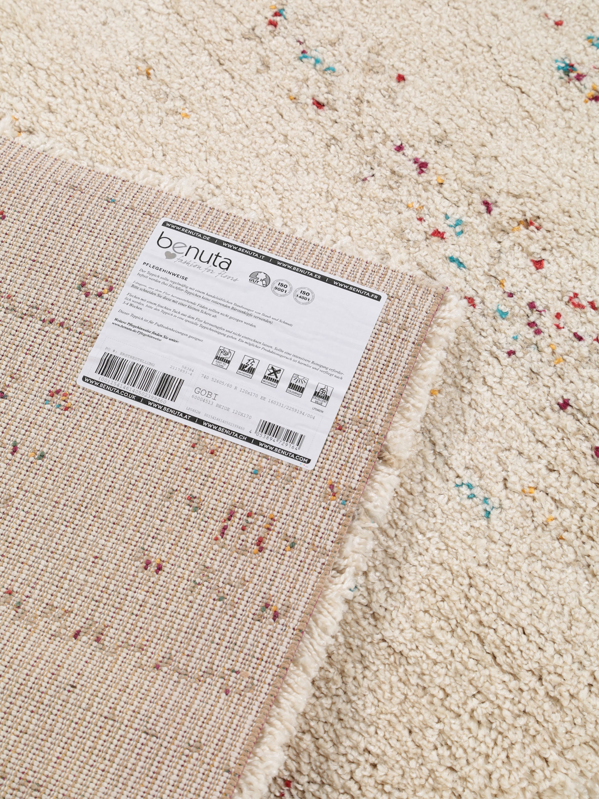 Shaggy rug Gobi Beige