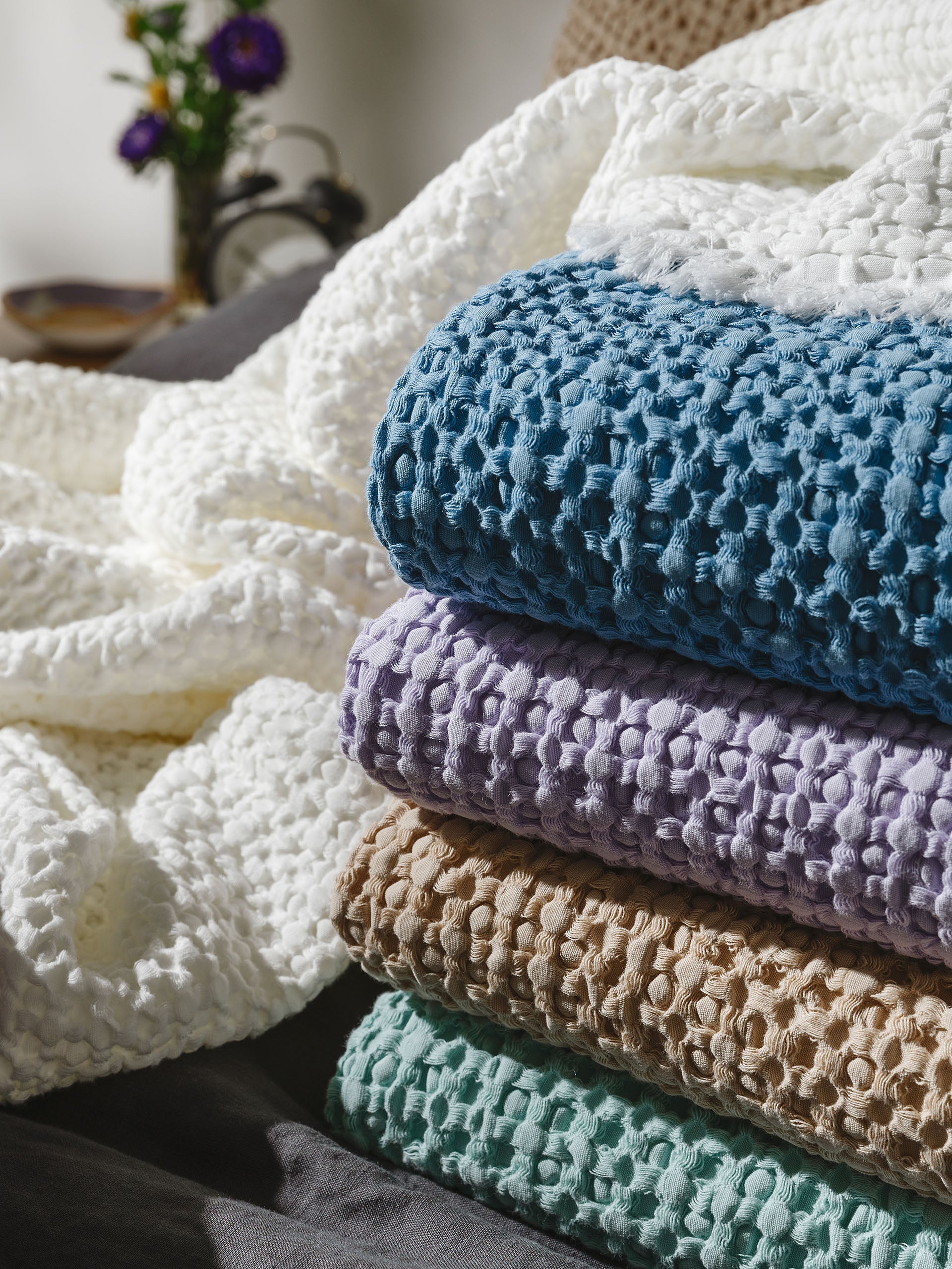 Cotton blanket Cloe Turquoise