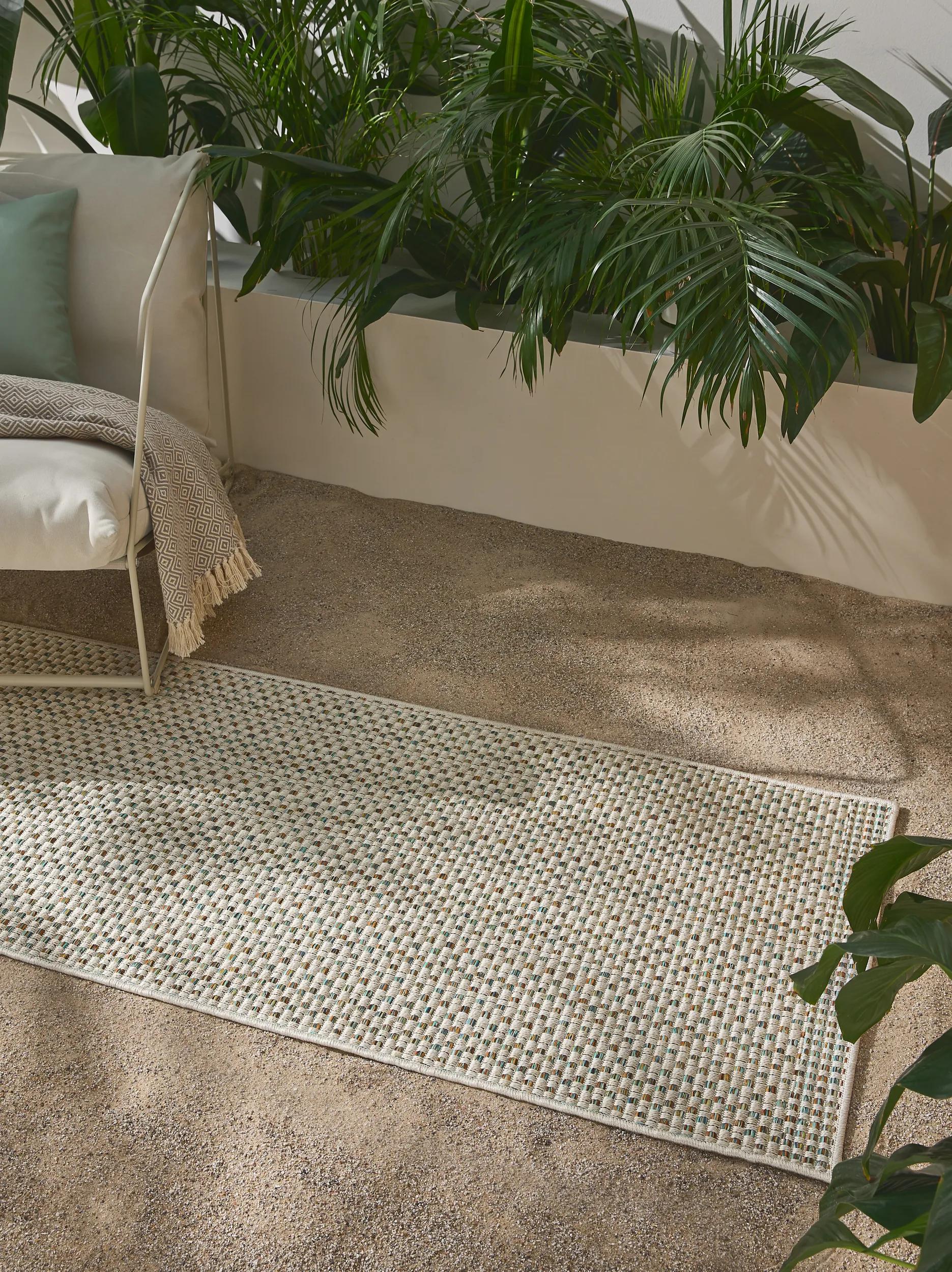 In- & Outdoor Runner Agra Cream/Blue