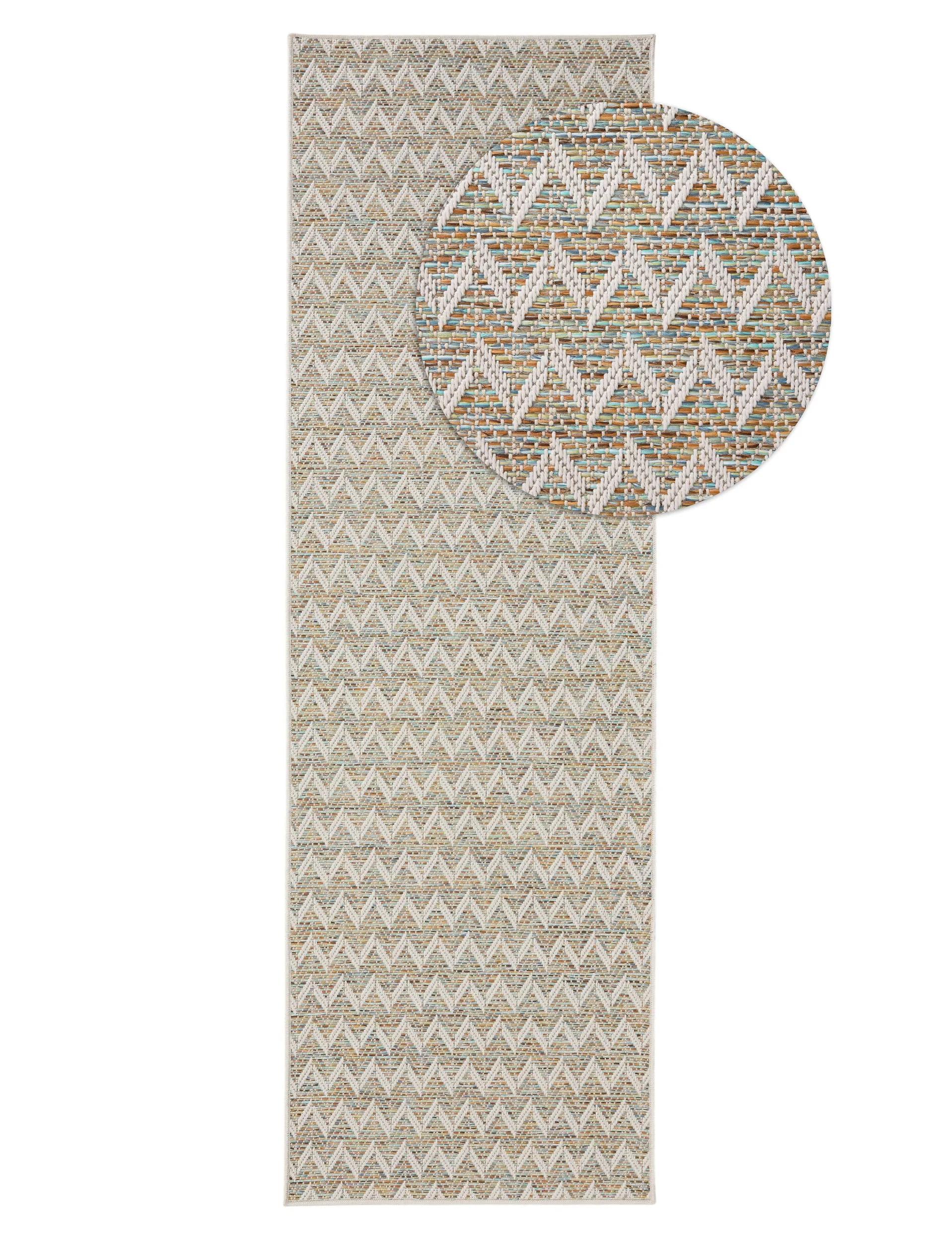 In- & Outdoor Runner Agra Blue/Cream