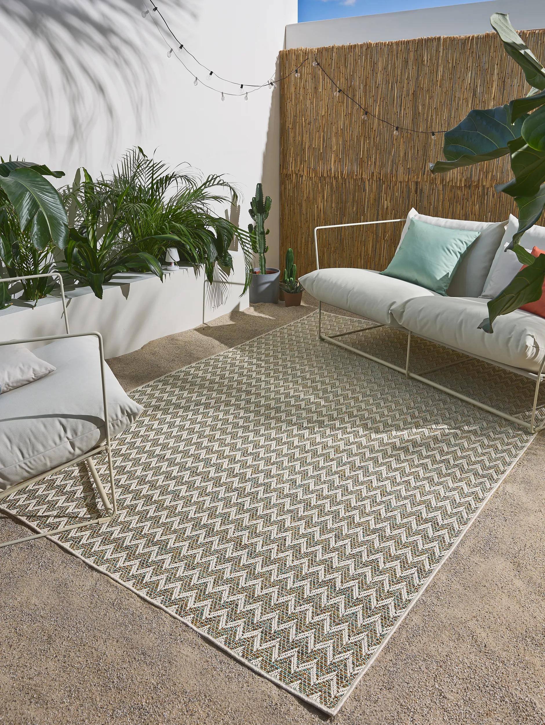 In- & Outdoor Rug Agra Blue/Cream