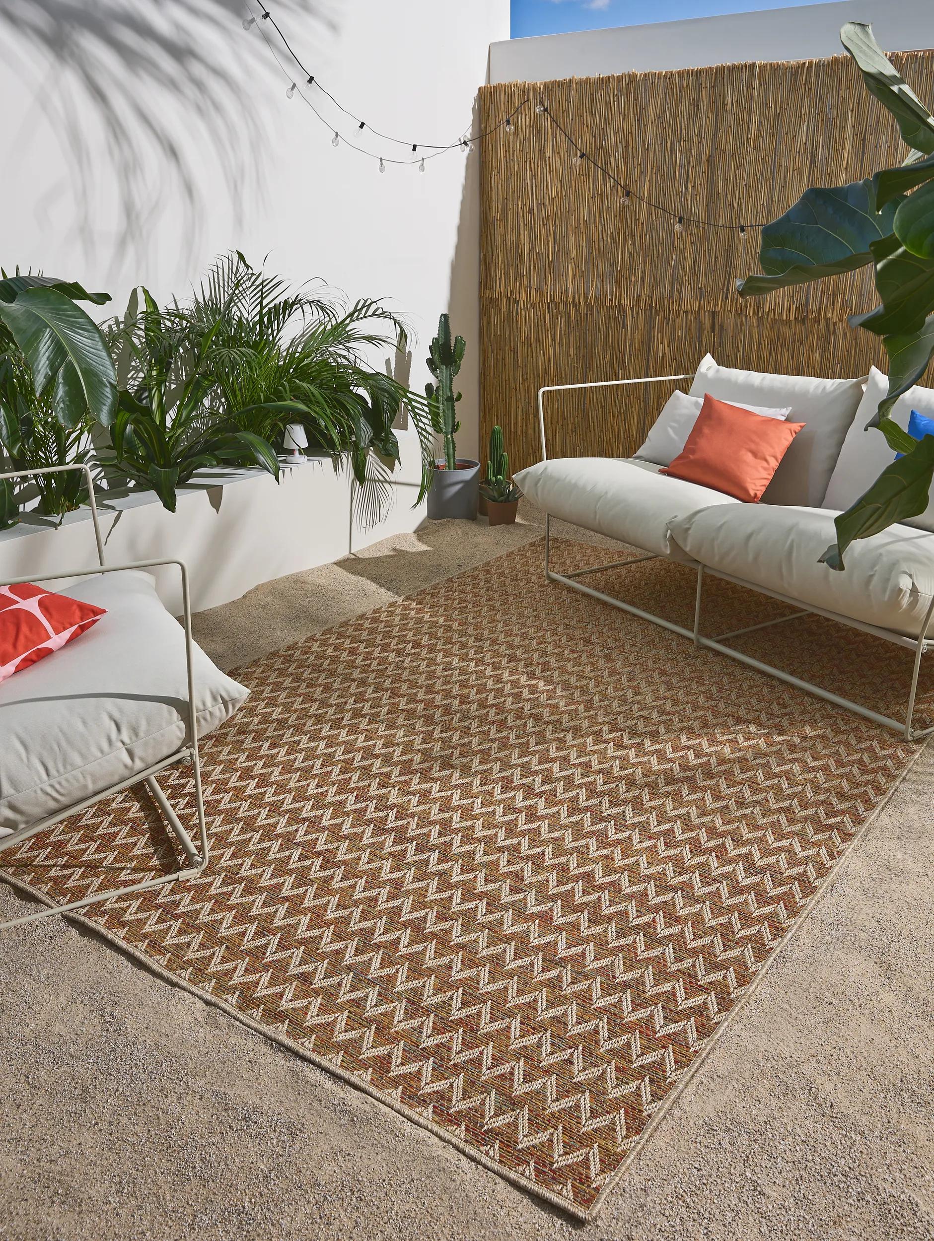 In- & Outdoor Teppich Agra Beige/Mehrfarbig