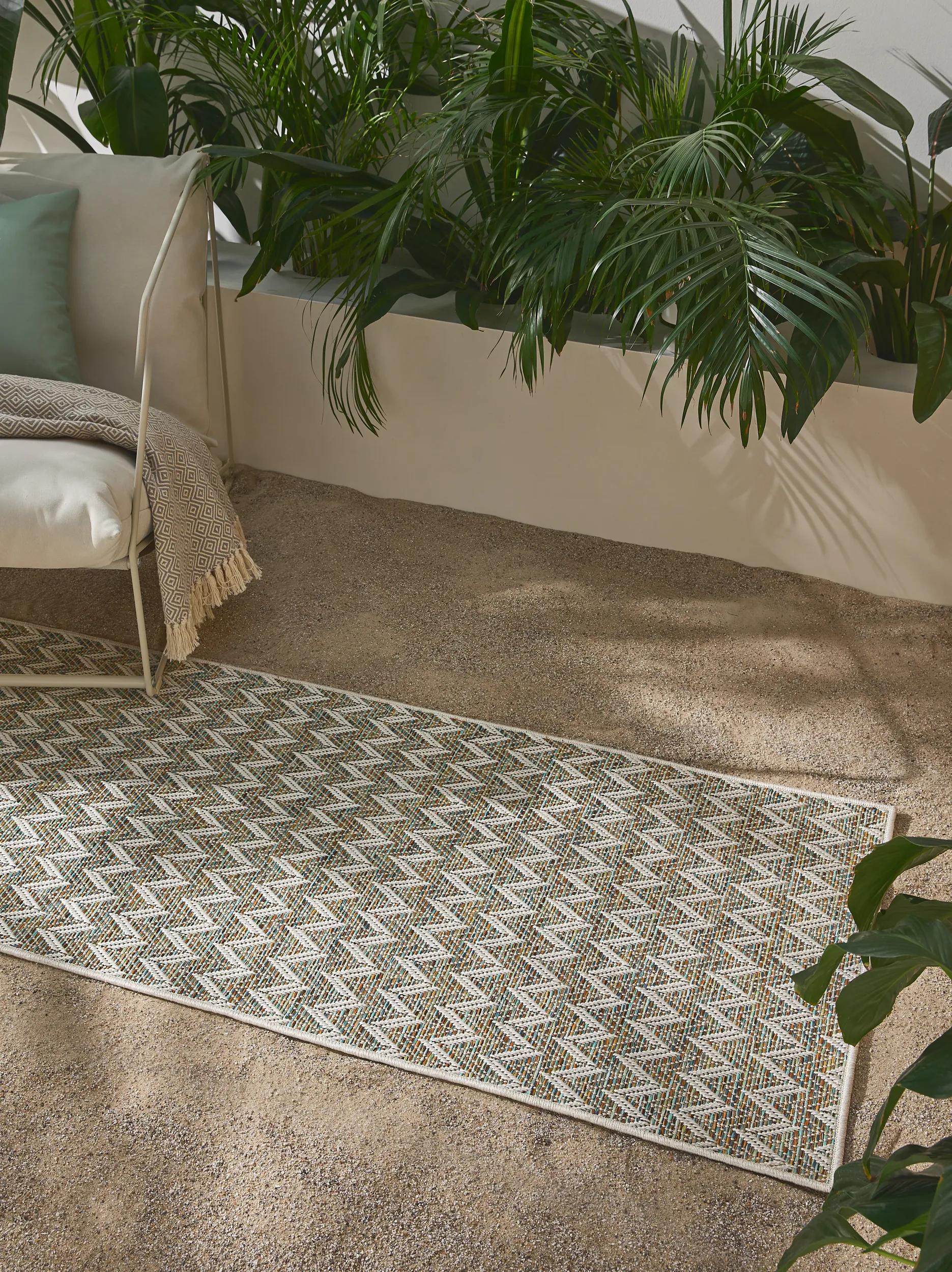 In- & Outdoor Runner Agra Blue/Cream