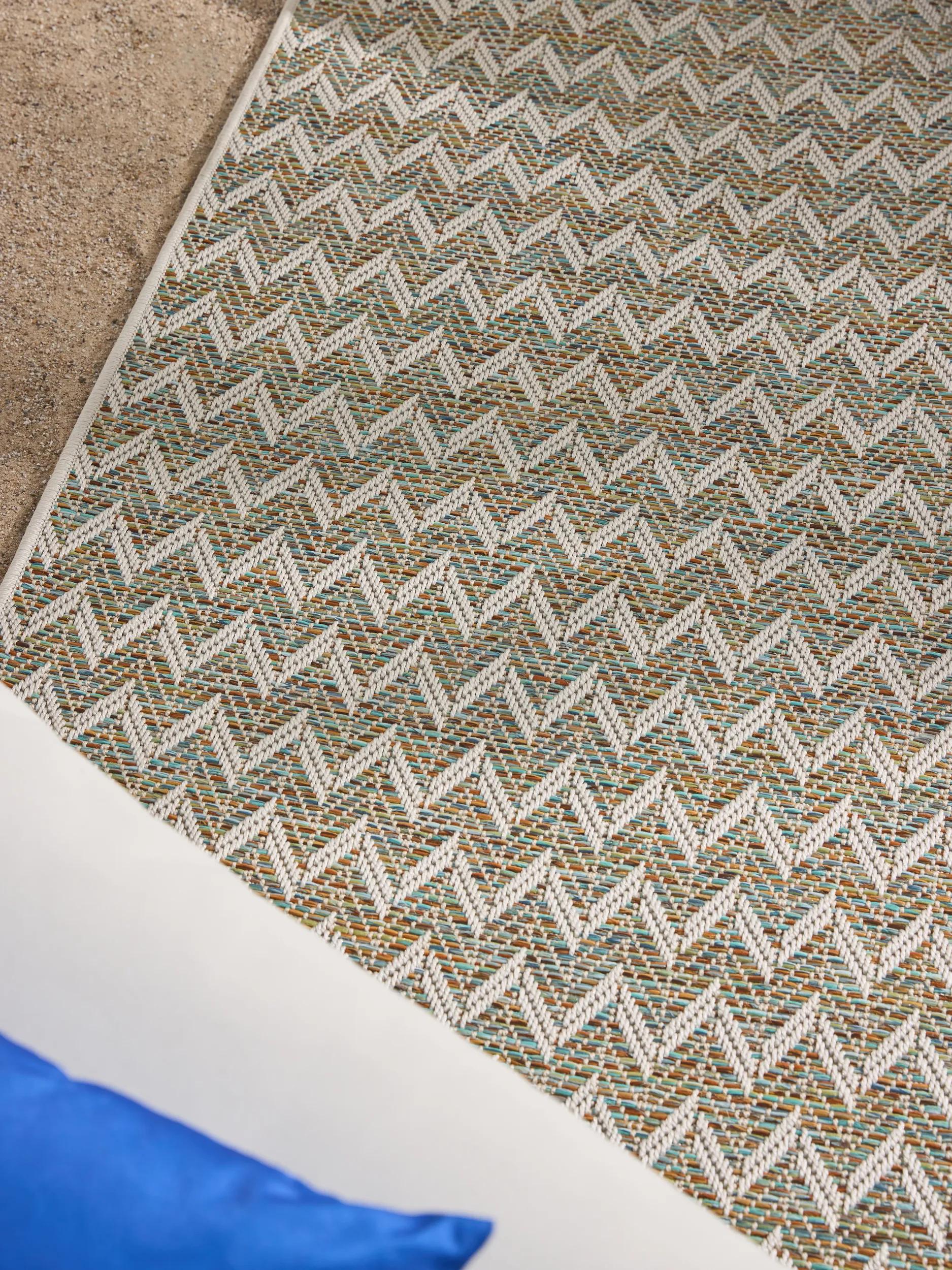 In- & Outdoor Rug Agra Blue/Cream