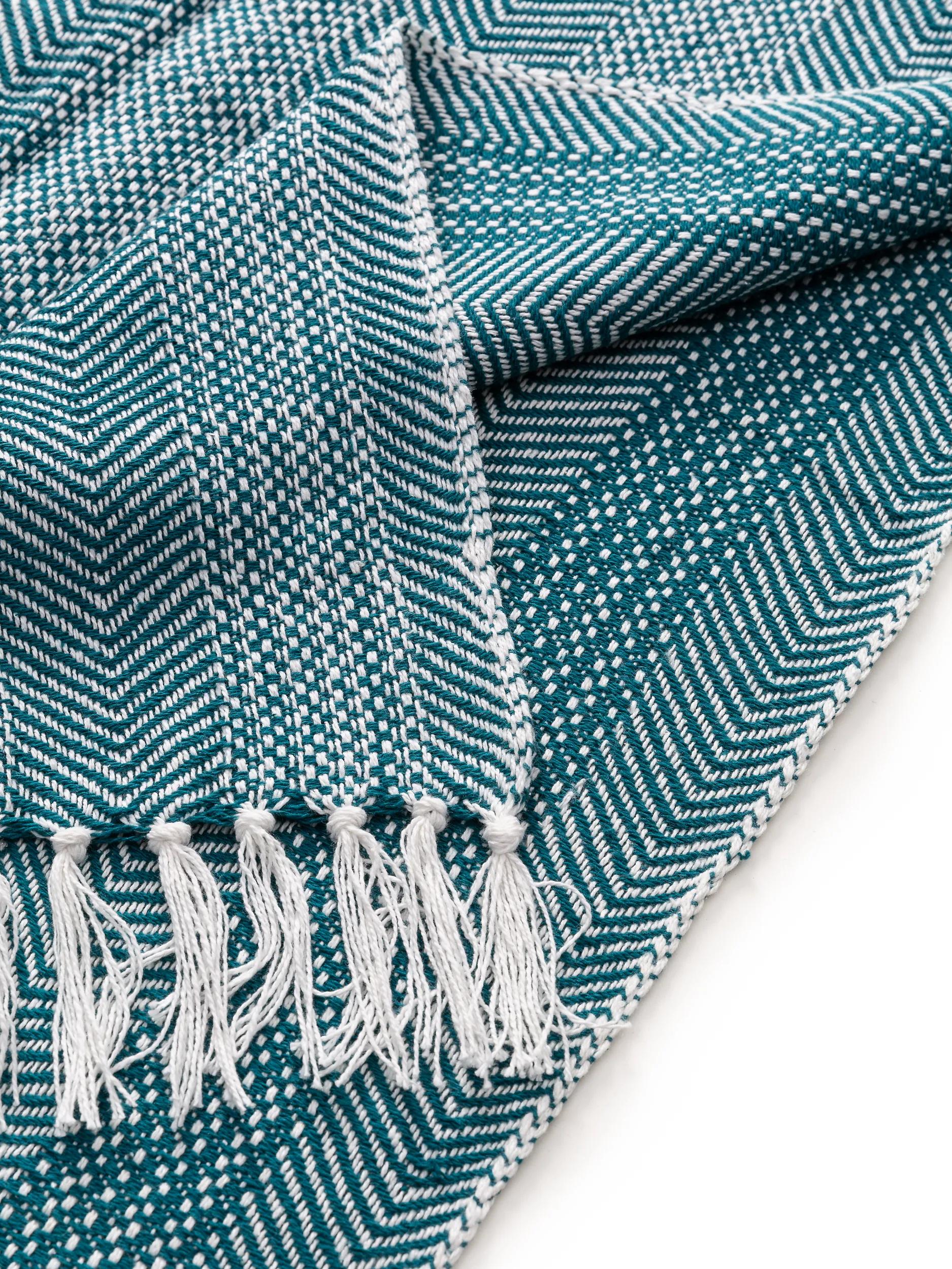 Manta de algodón Alisea azul