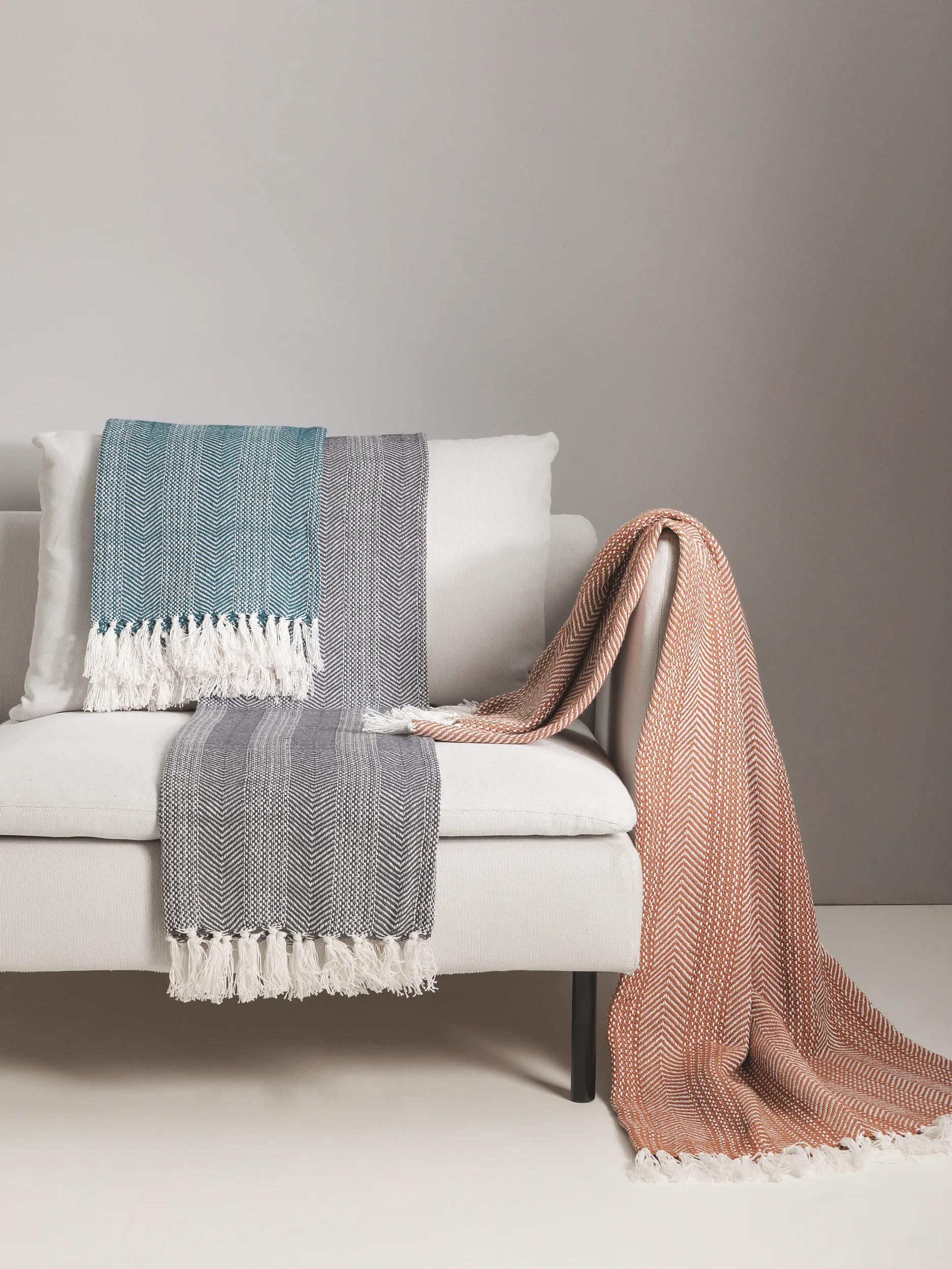 Manta de algodón Alisea azul