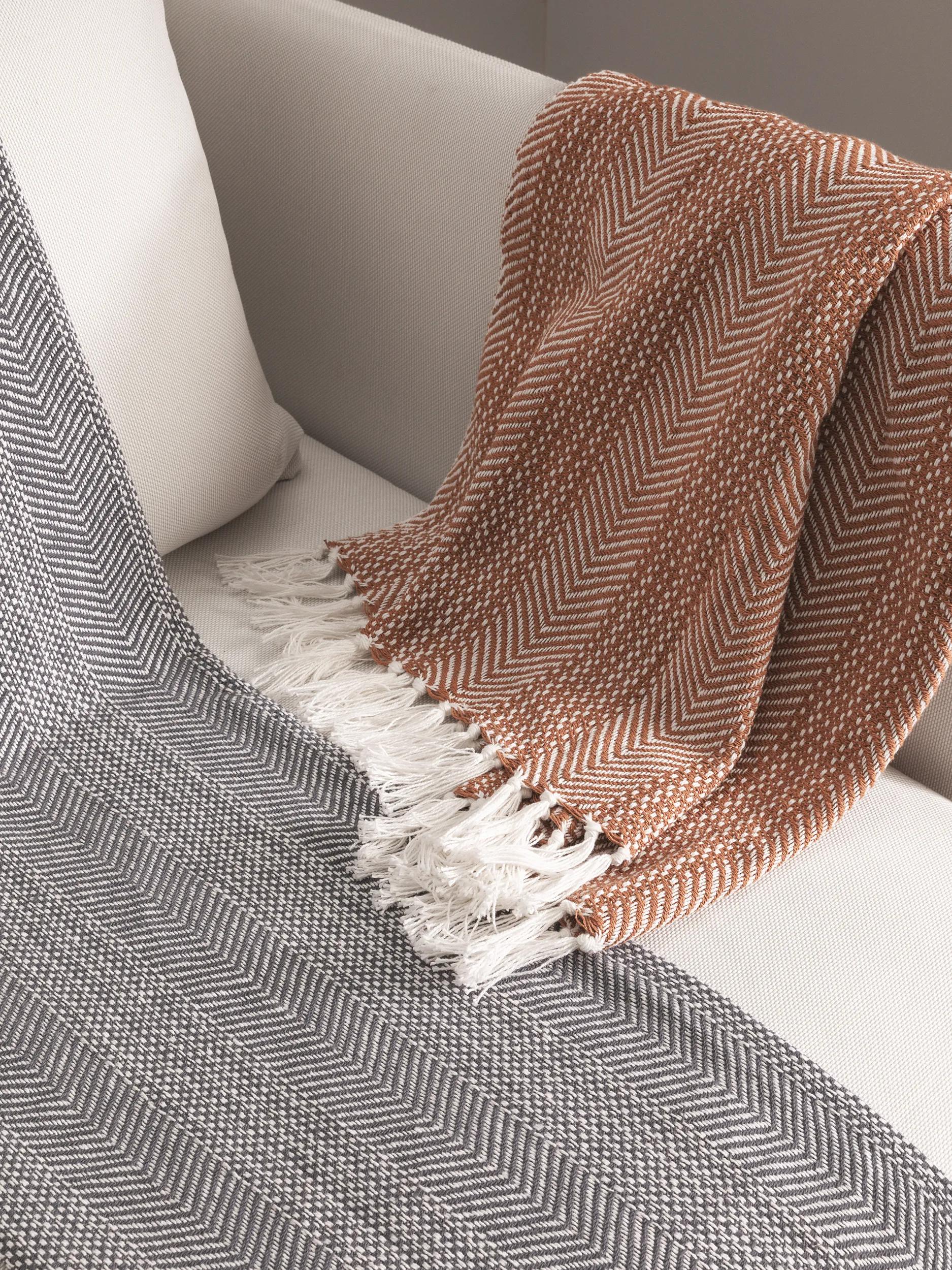 Baumwolldecke Alisea Braun