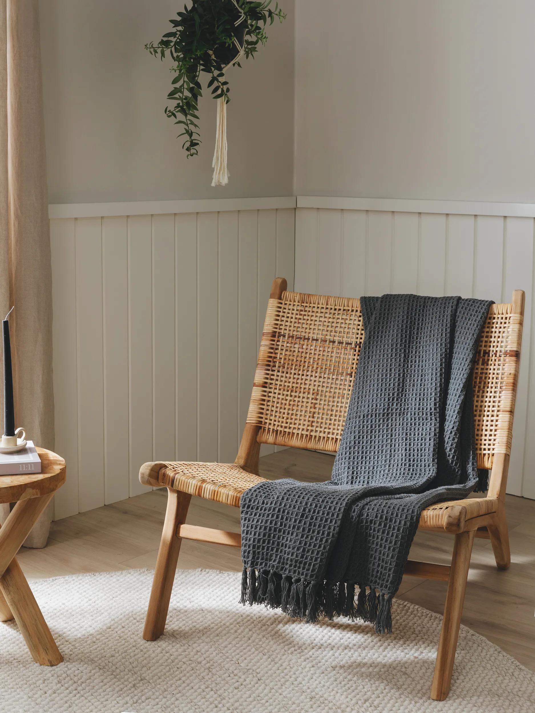 Cotton blanket Amalia Dark Grey