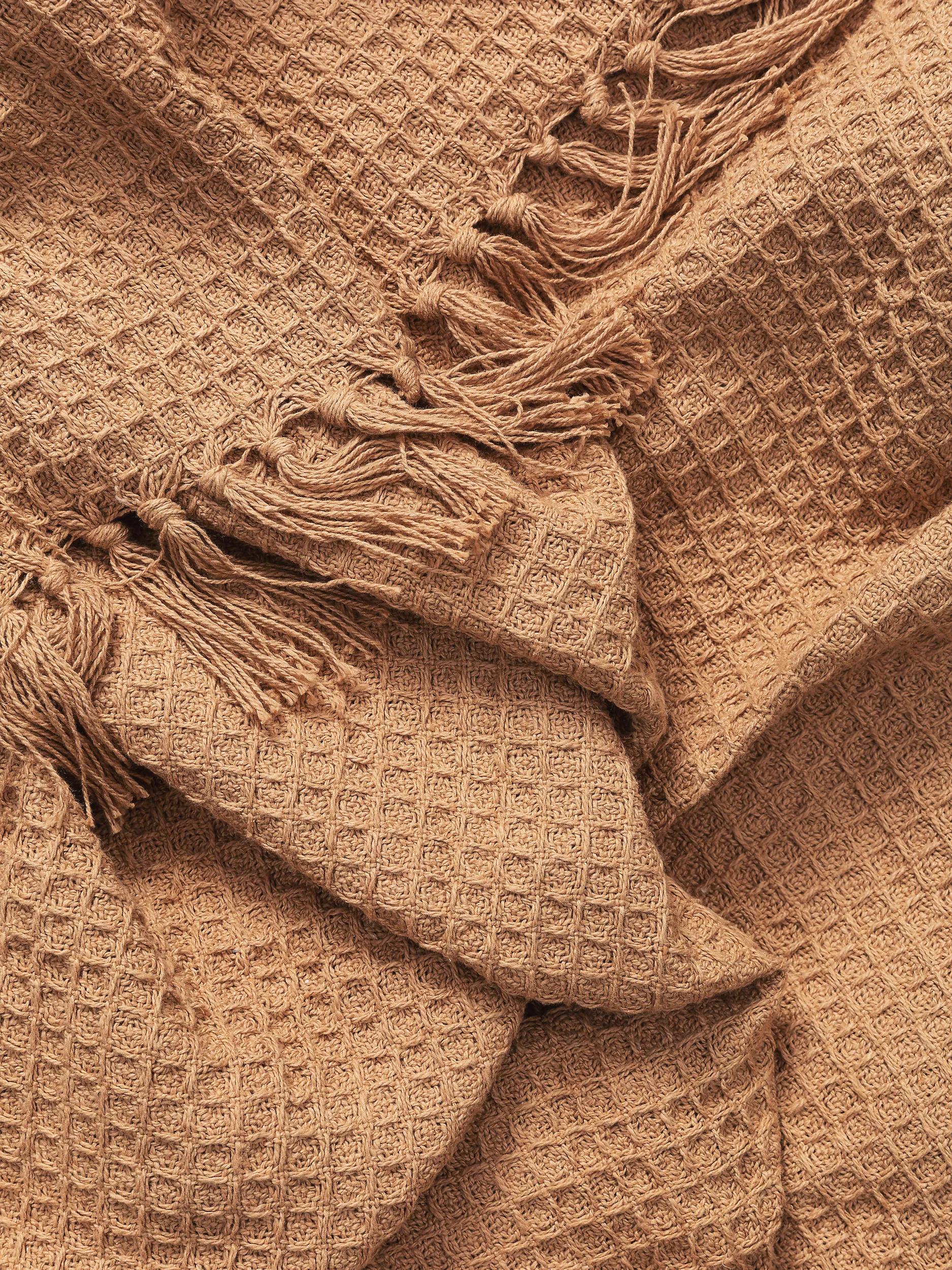 Cotton blanket Amalia Light Brown