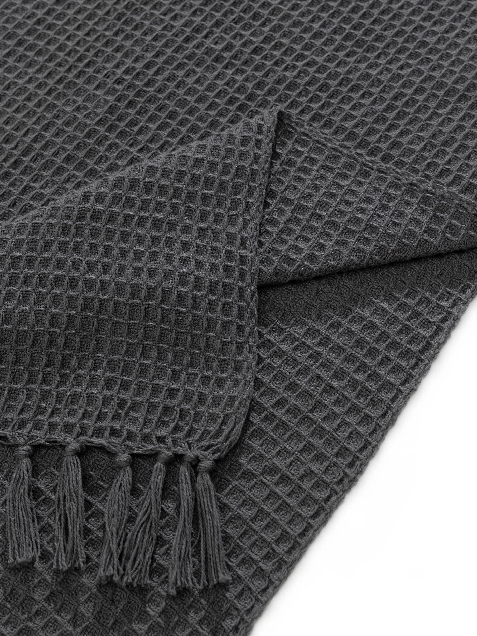 Cotton blanket Amalia Dark Grey