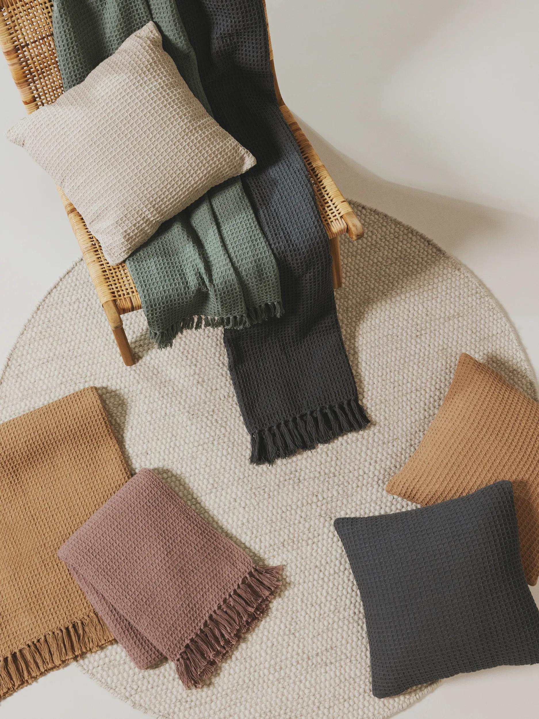 Cotton blanket Amalia Dark Grey