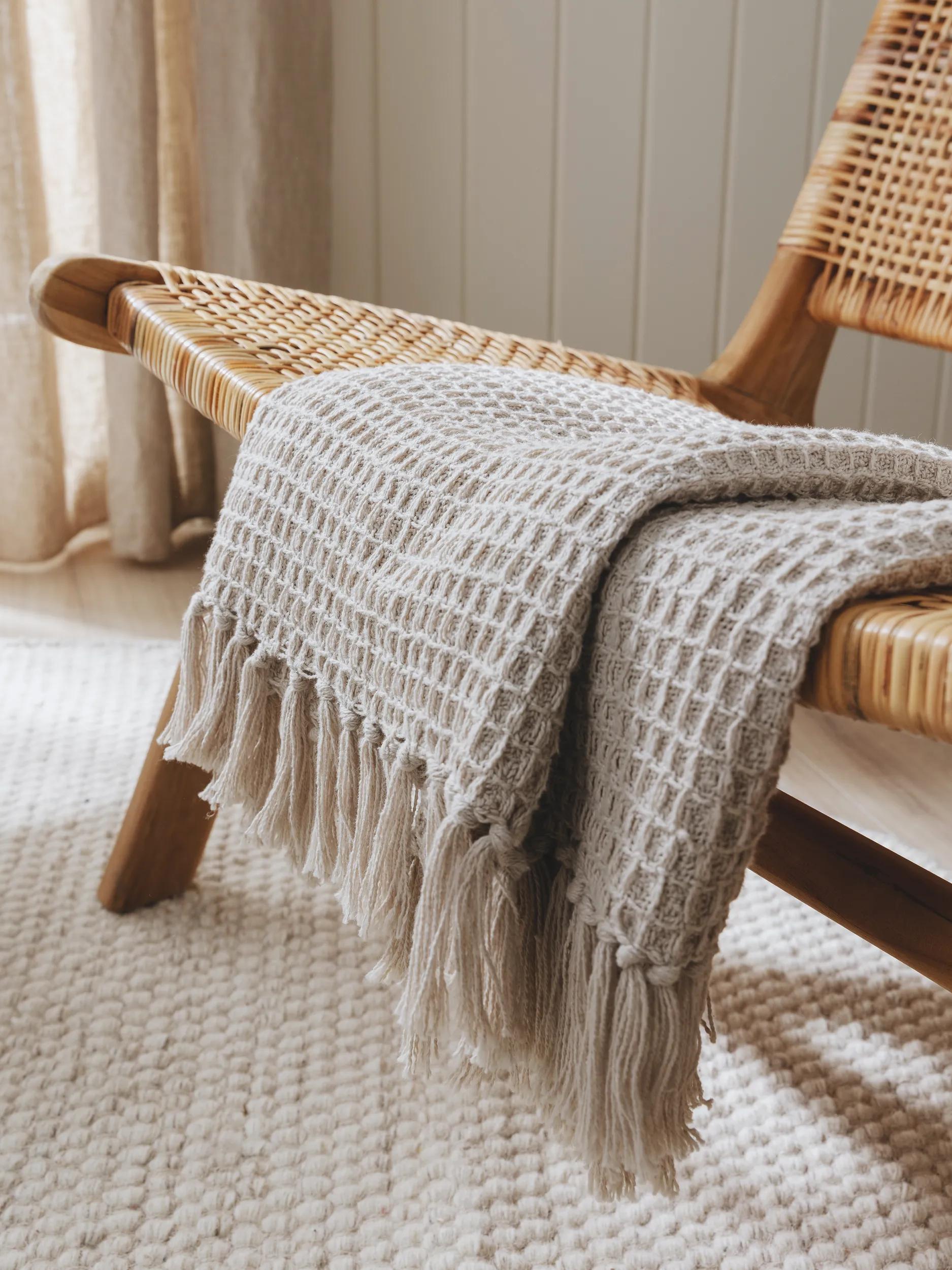 Cotton blanket Amalia Ivory