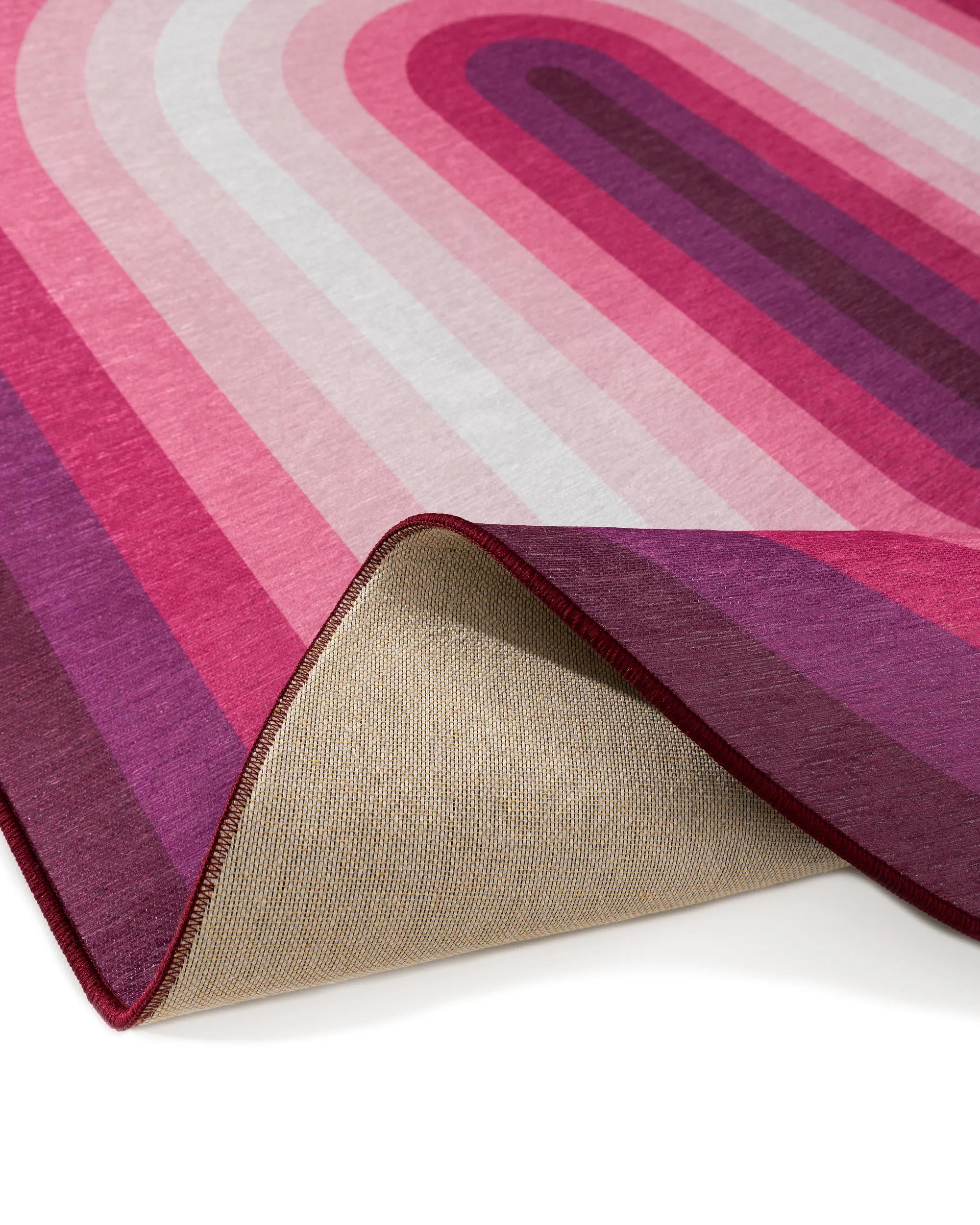 Alfombra de tejido plano Anko rosa