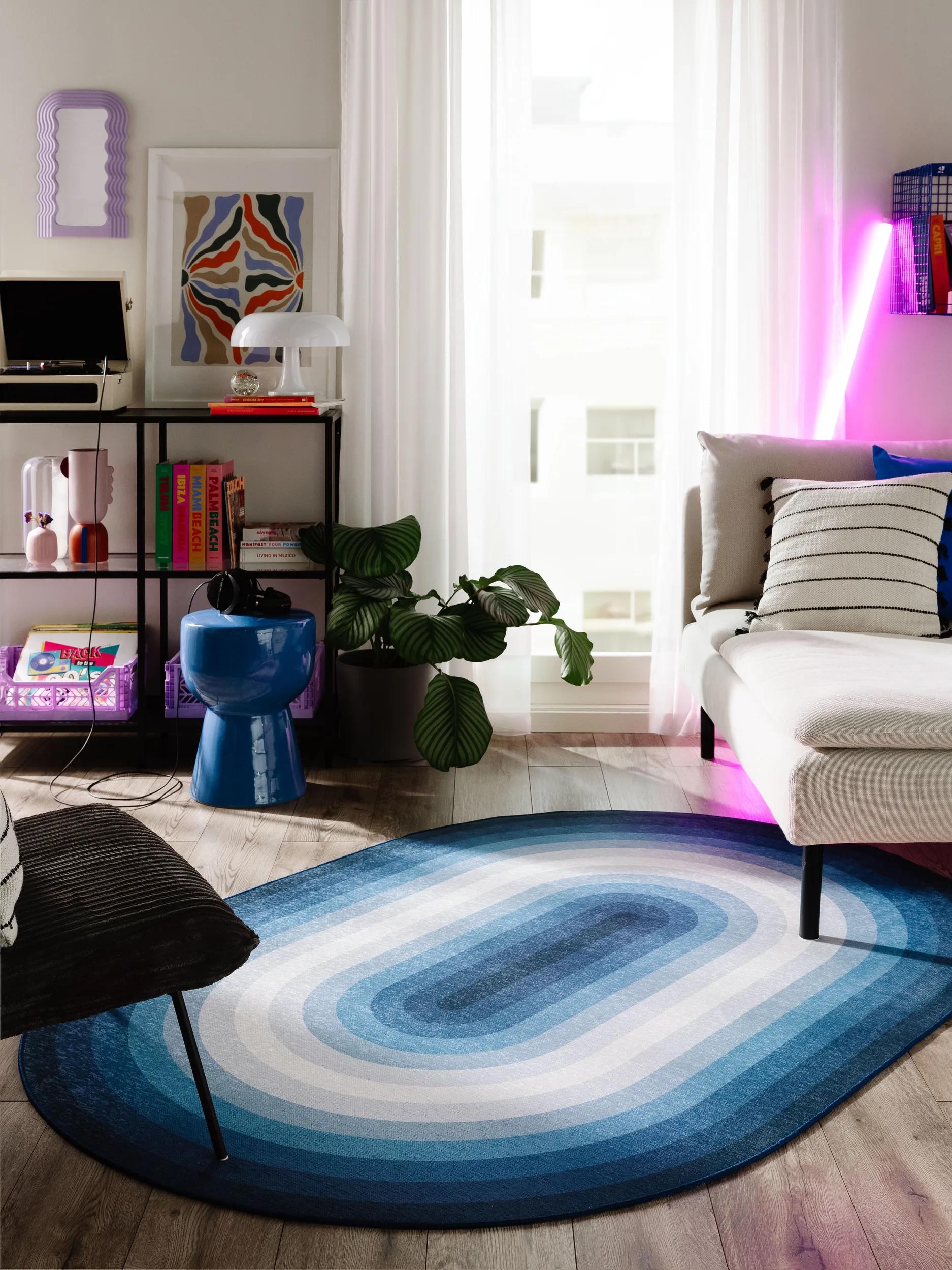 Flat Weave Rug Anko Blue