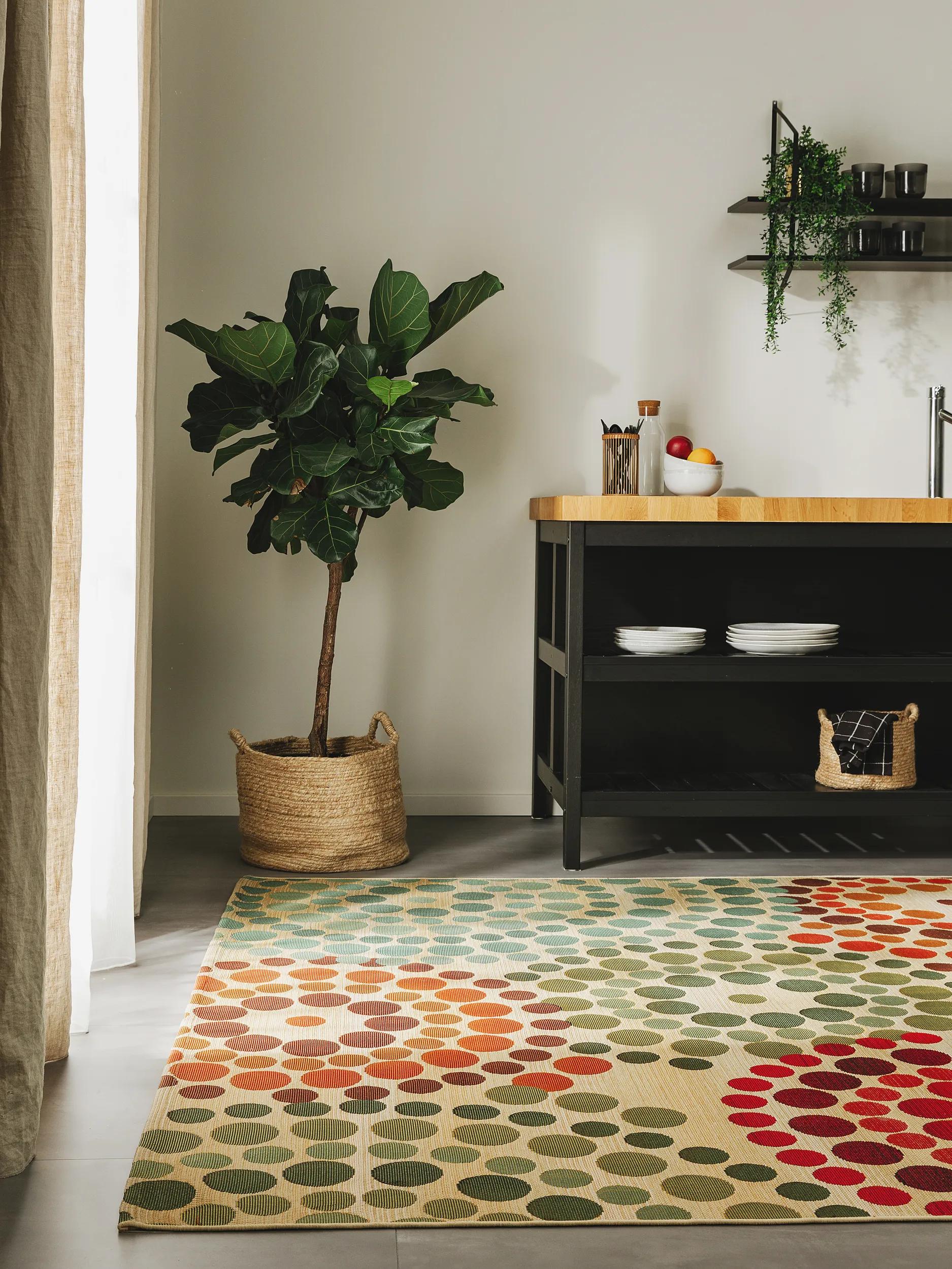 Alfombra de interior y exterior Artis Beige/Multicolor