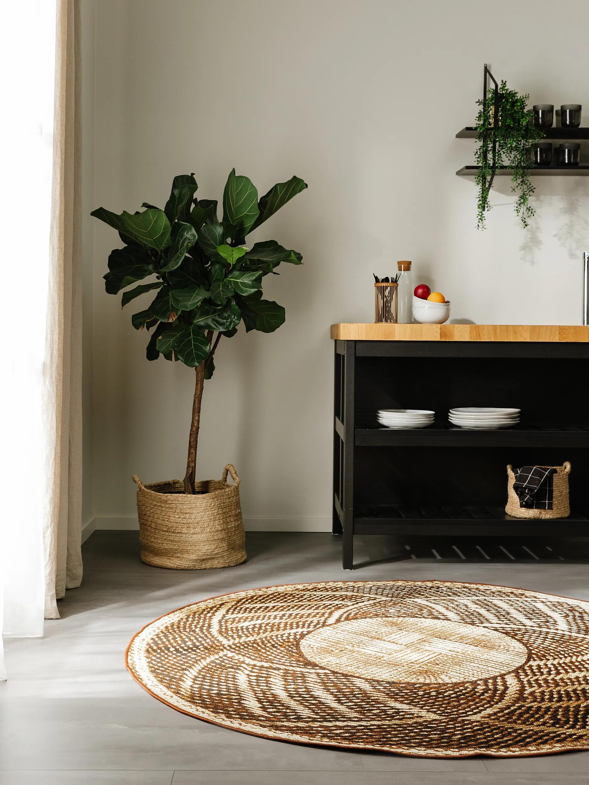 In- & Outdoor Round Rug Artis Gold