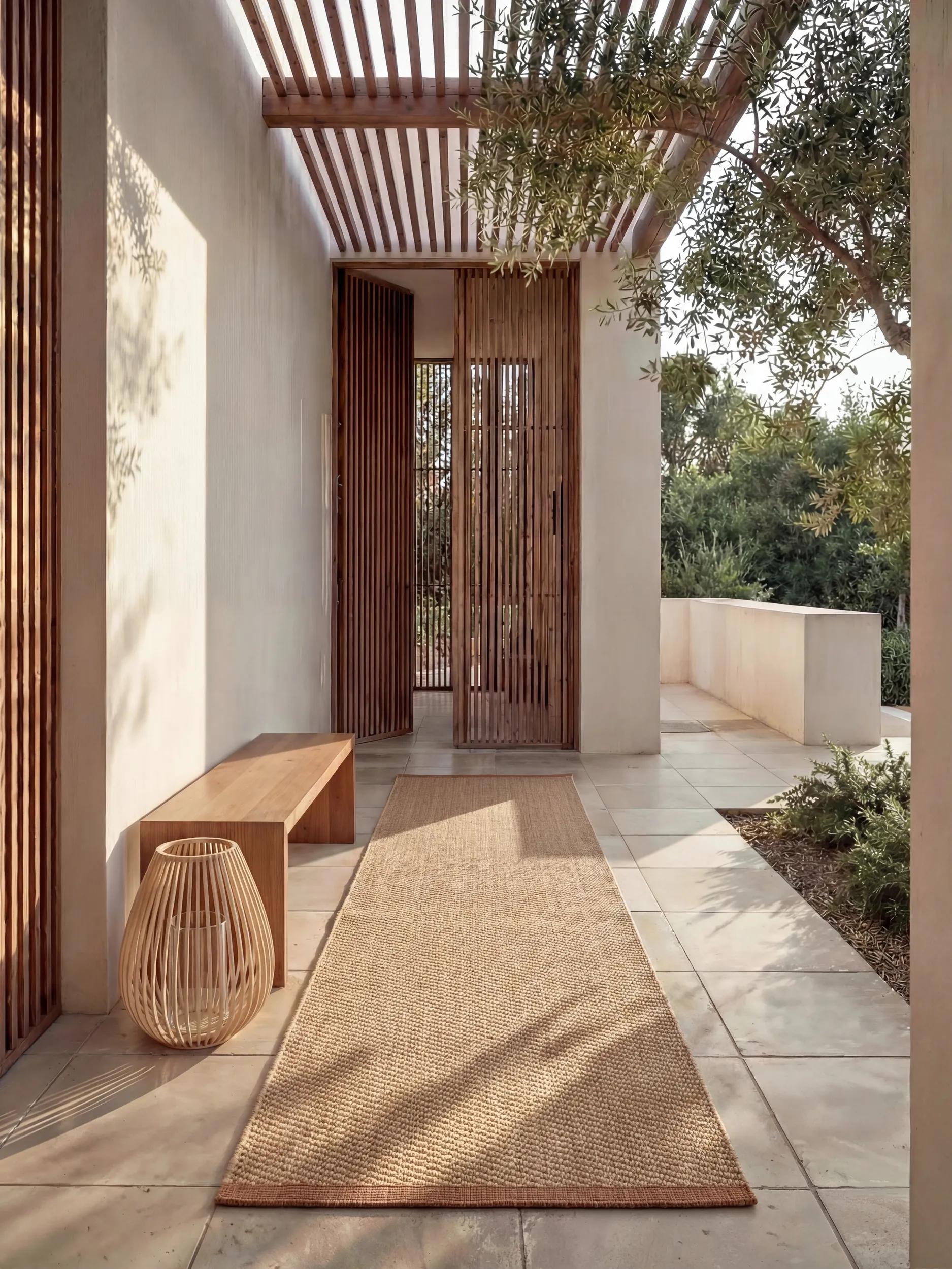 In- & Outdoor Runner Arvea Cream/Terracotta
