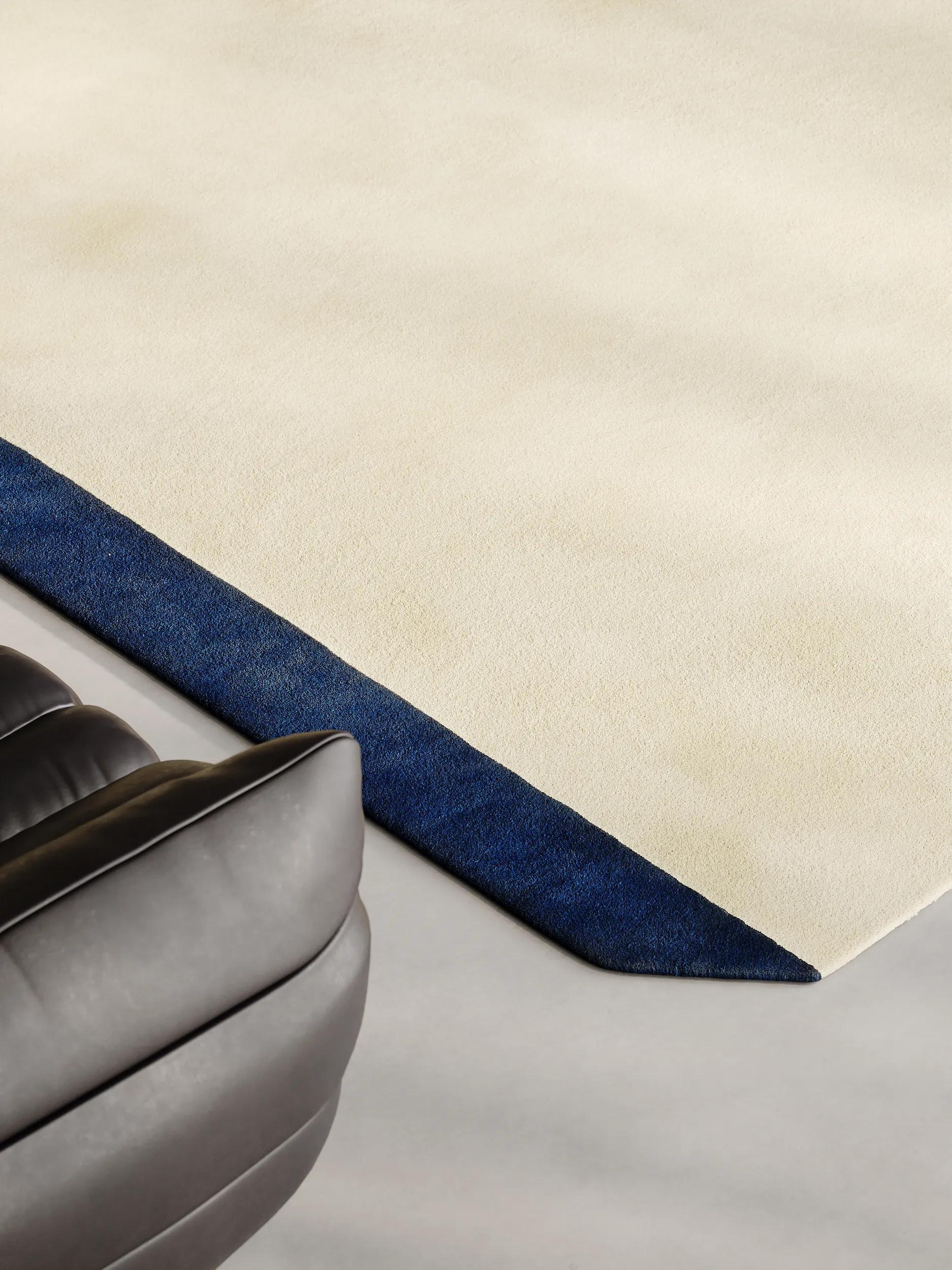 Wool Rug Aspect Cream/Blue