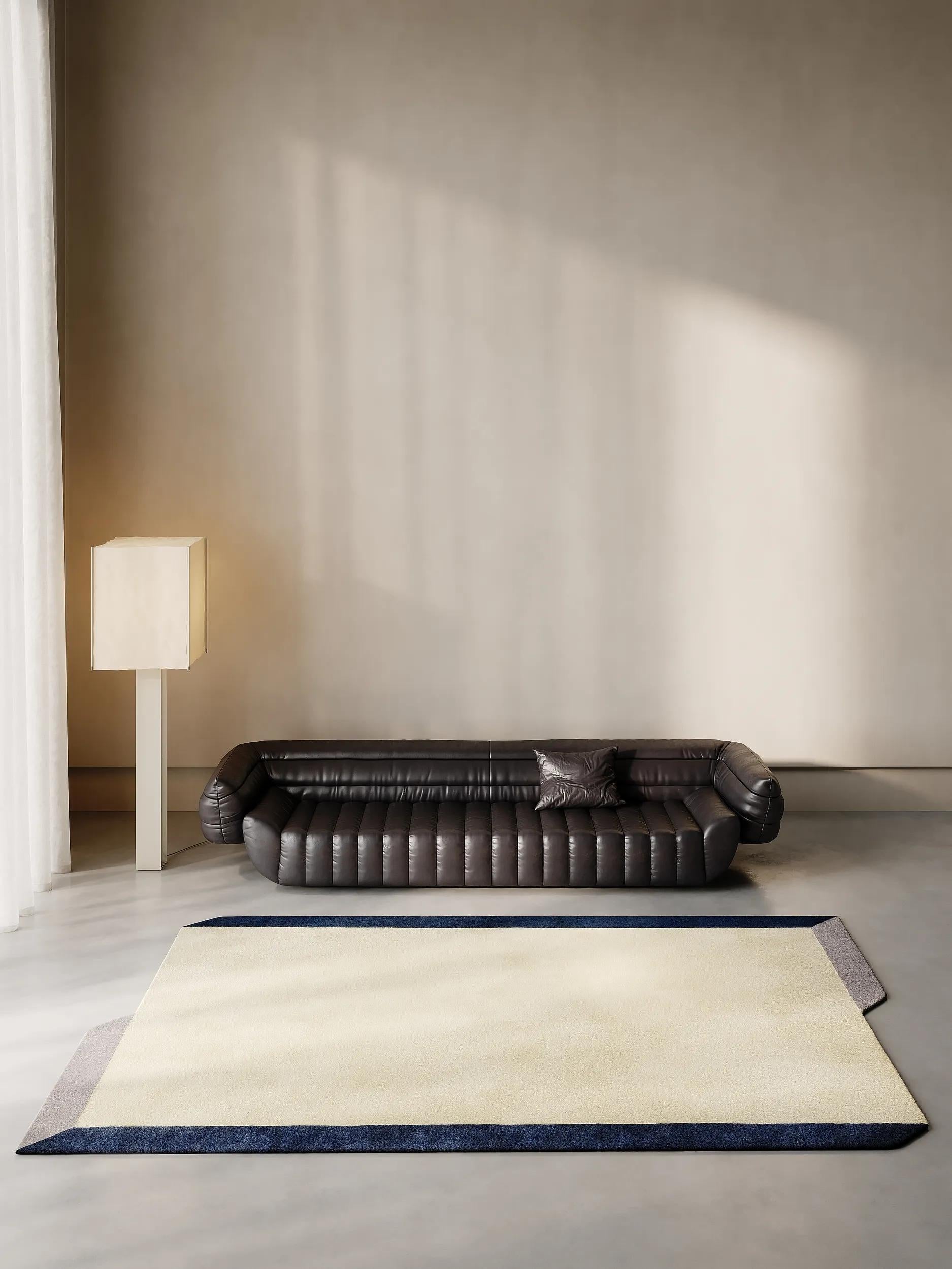 Wool Rug Aspect Cream/Blue