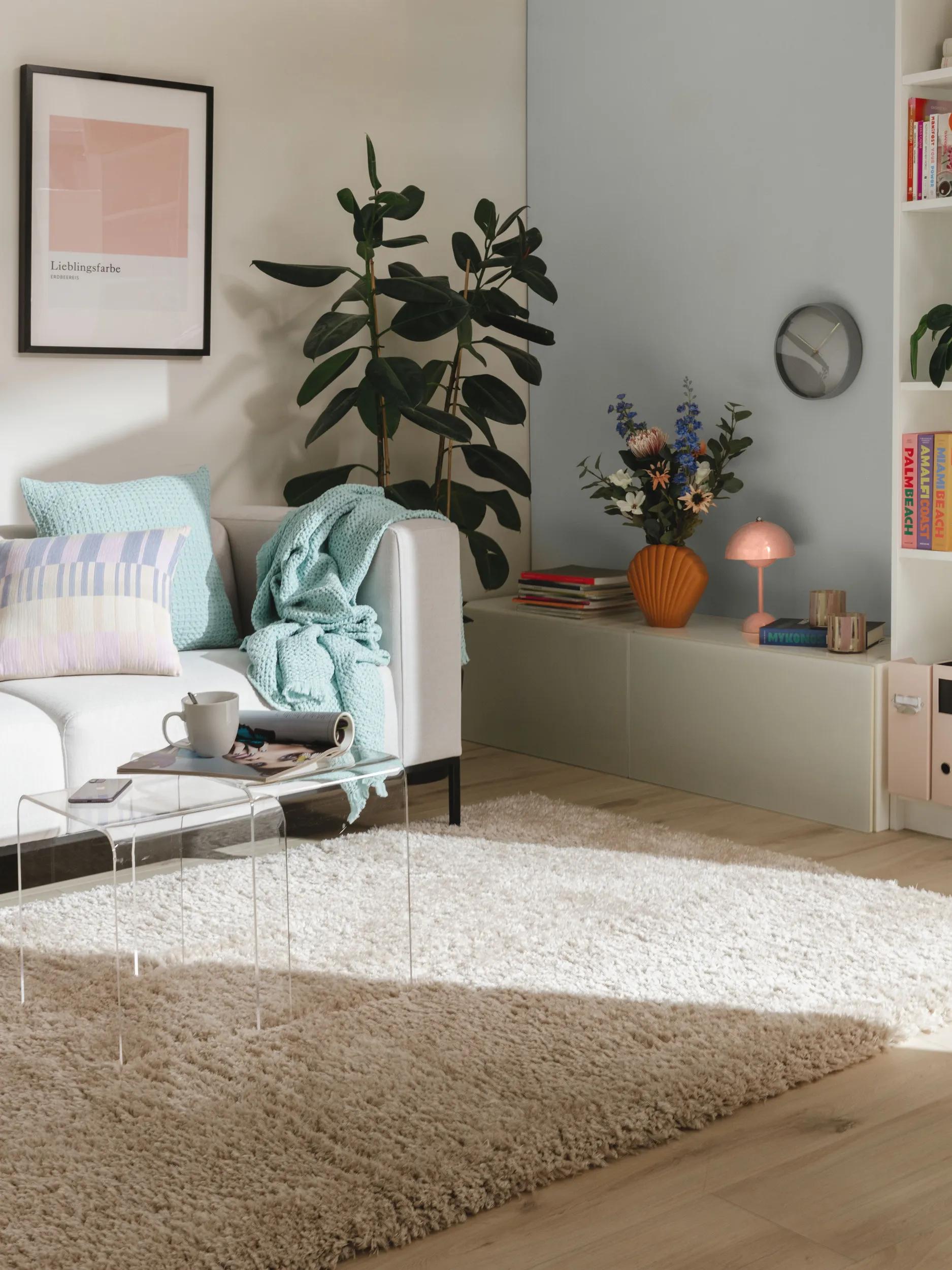 Shaggy rug Ava Beige