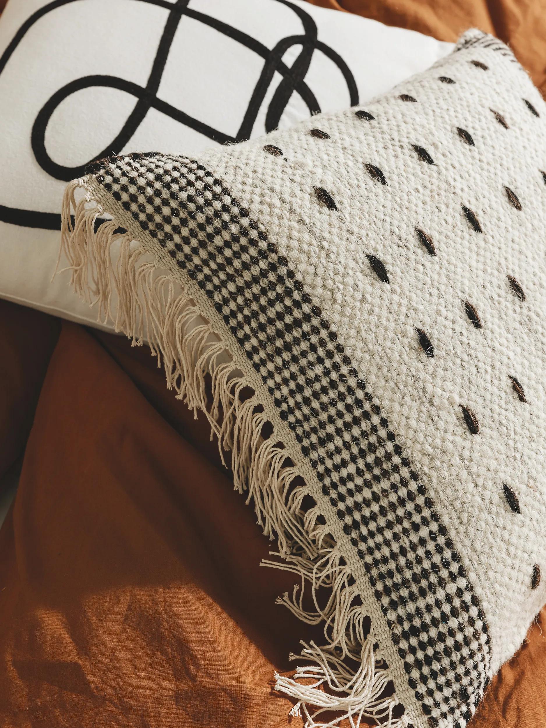 Cushion Cover Bahati Black/White