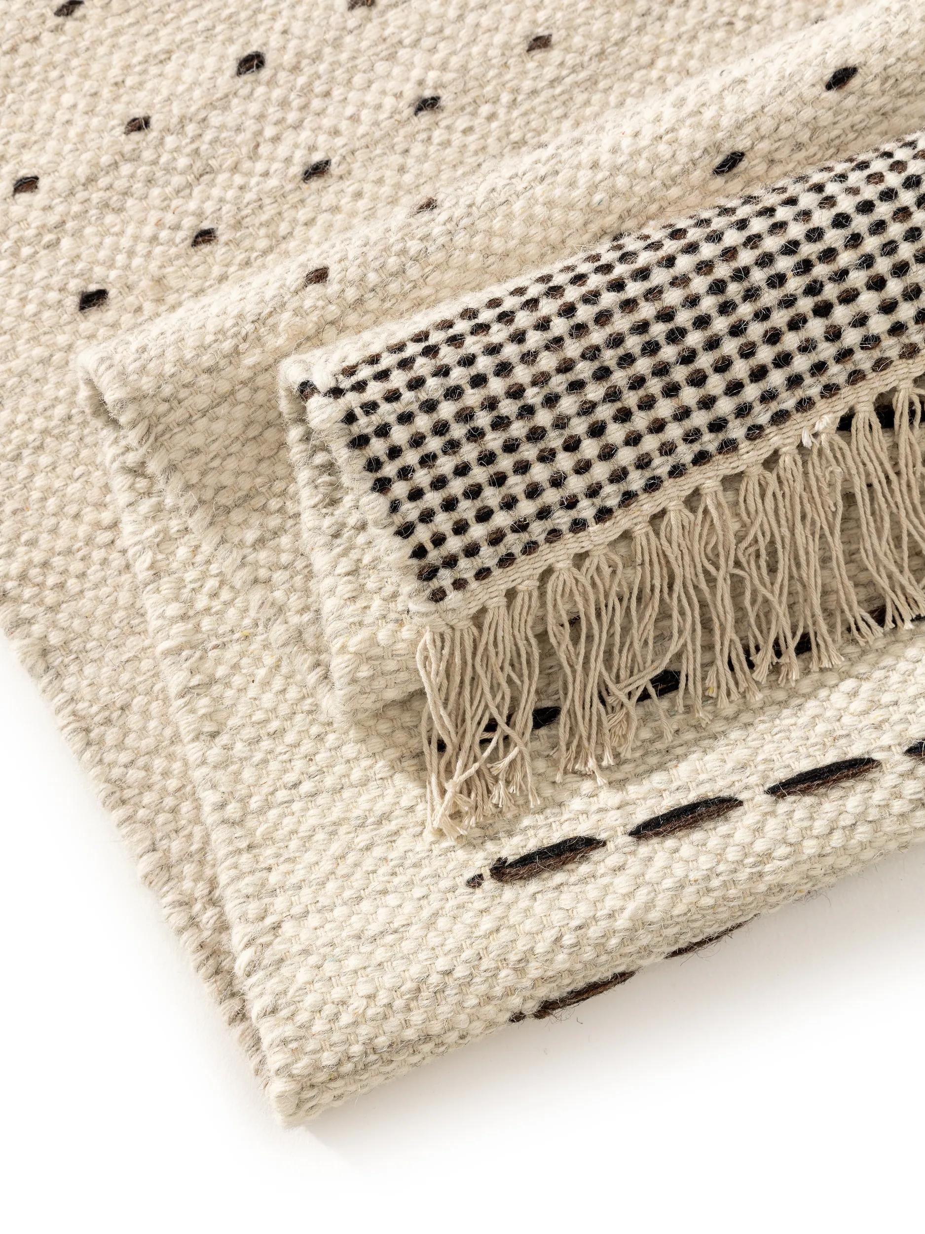 Wool Rug Bahati Black/White