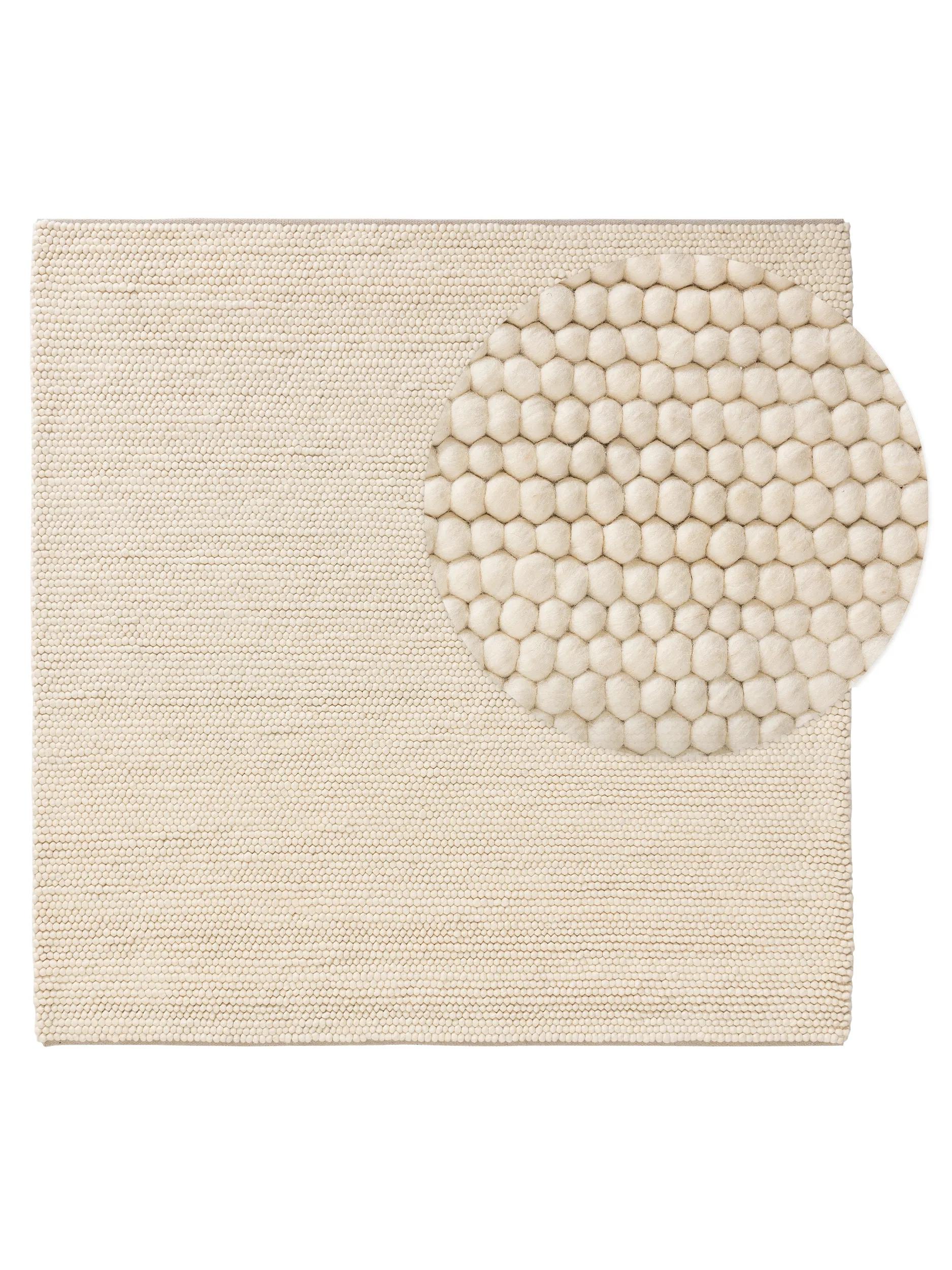 Wool Rug Beads Cream