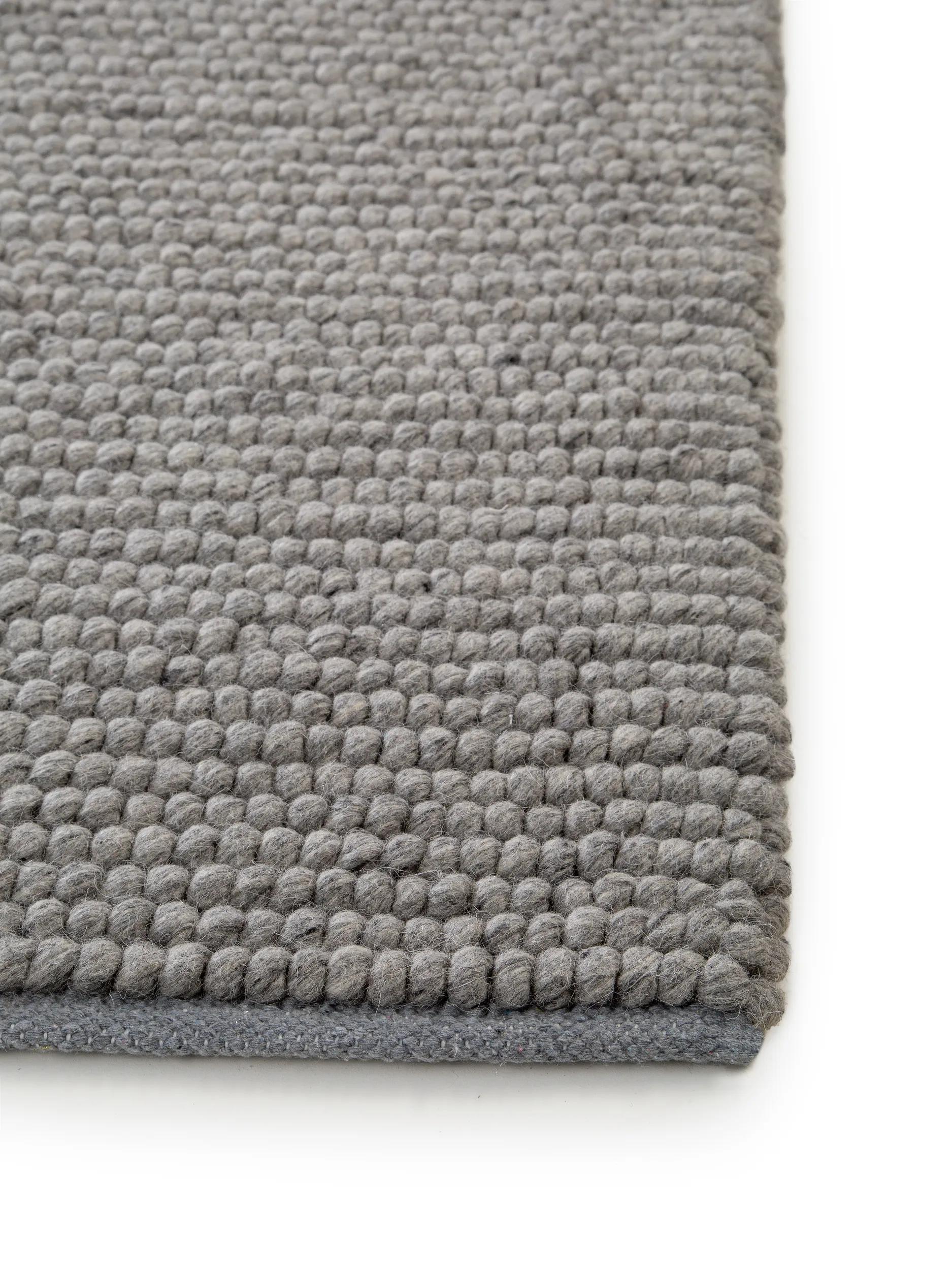 Wool Rug Beads Grey