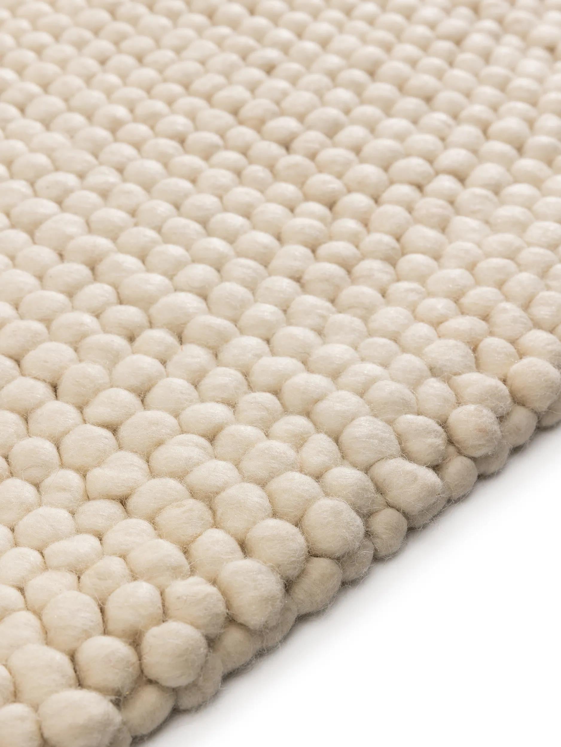 Wool Rug Beads Cream