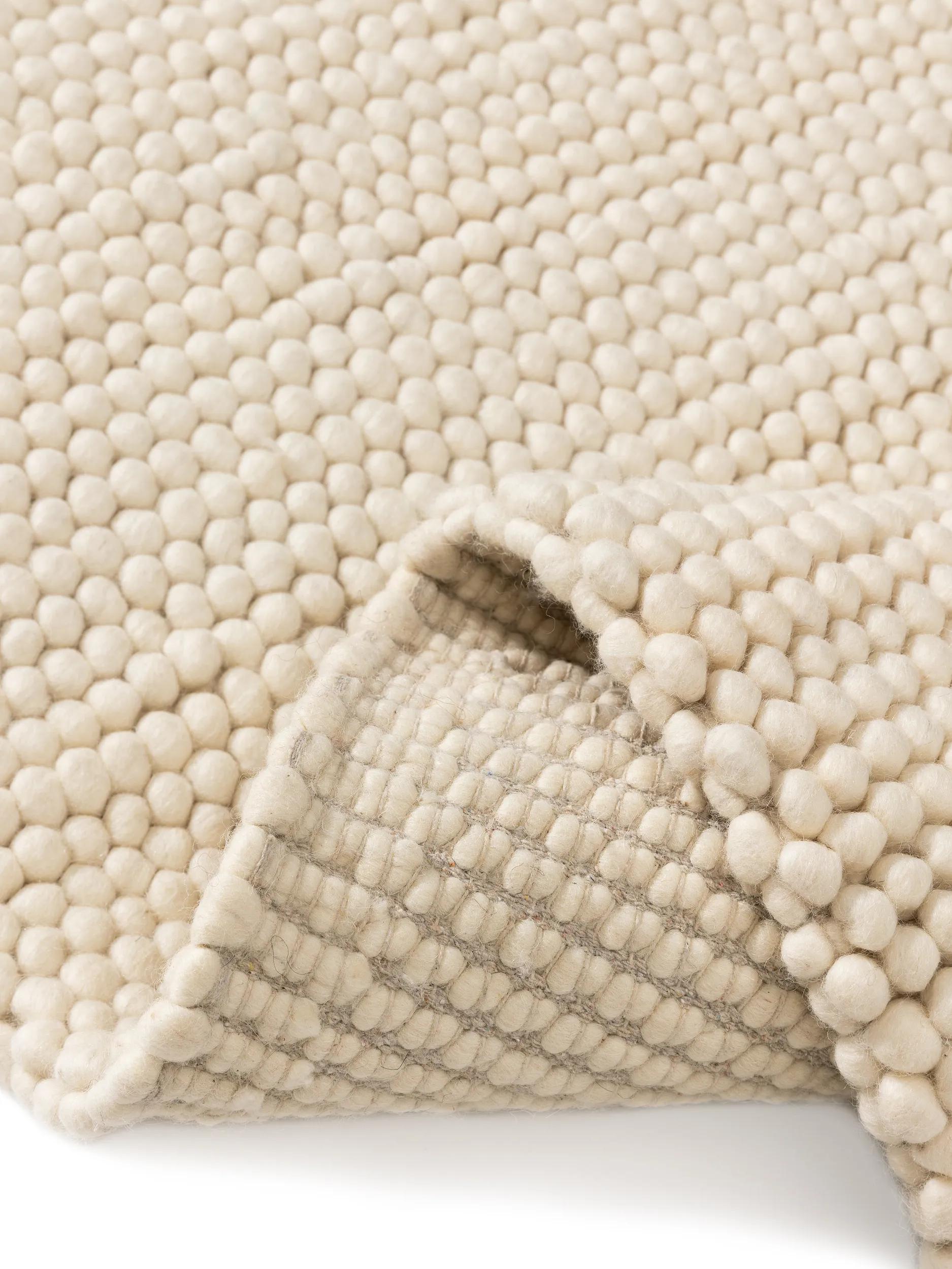 Wool Rug Beads Cream