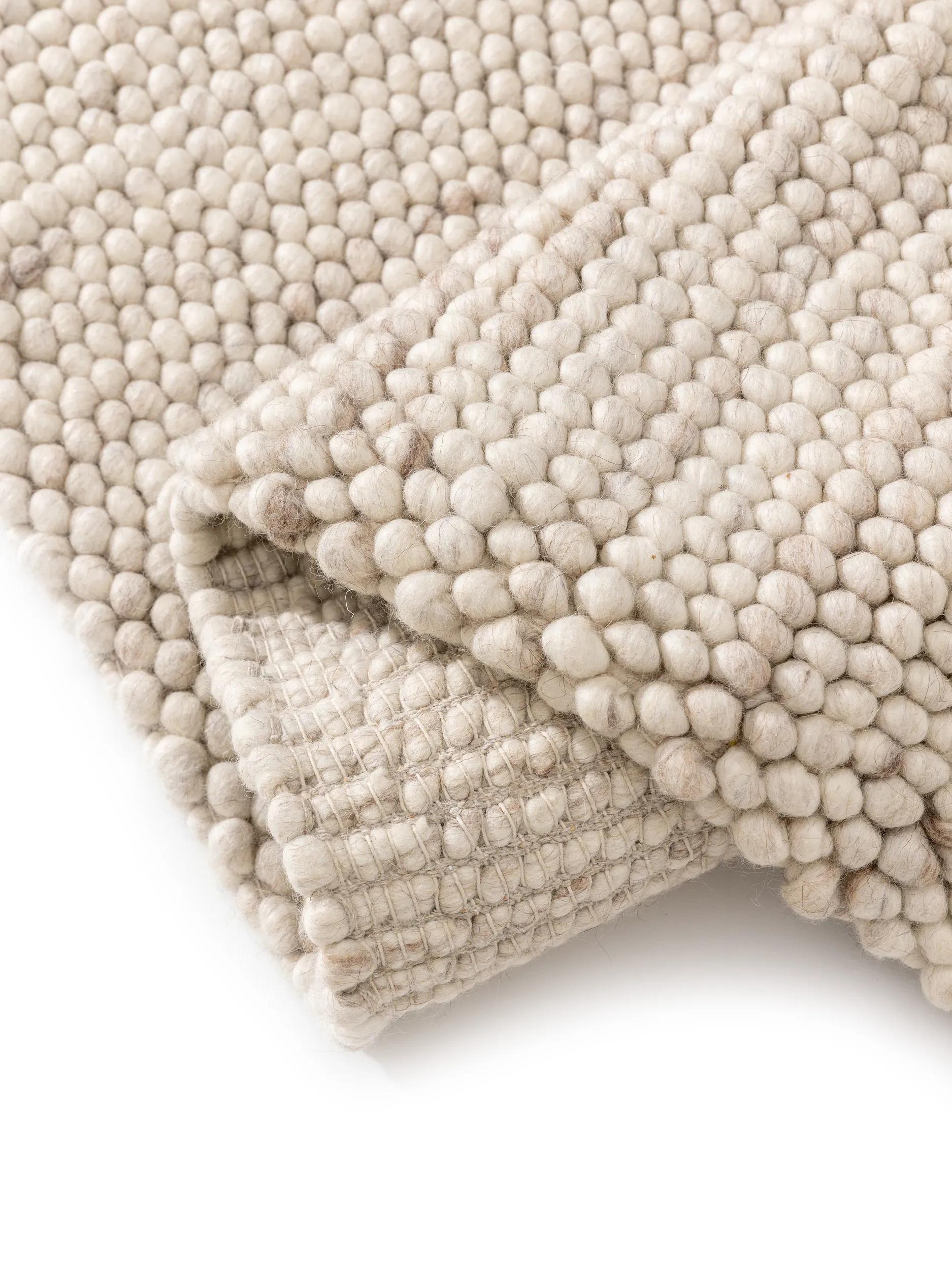 Wool Rug Beads Beige