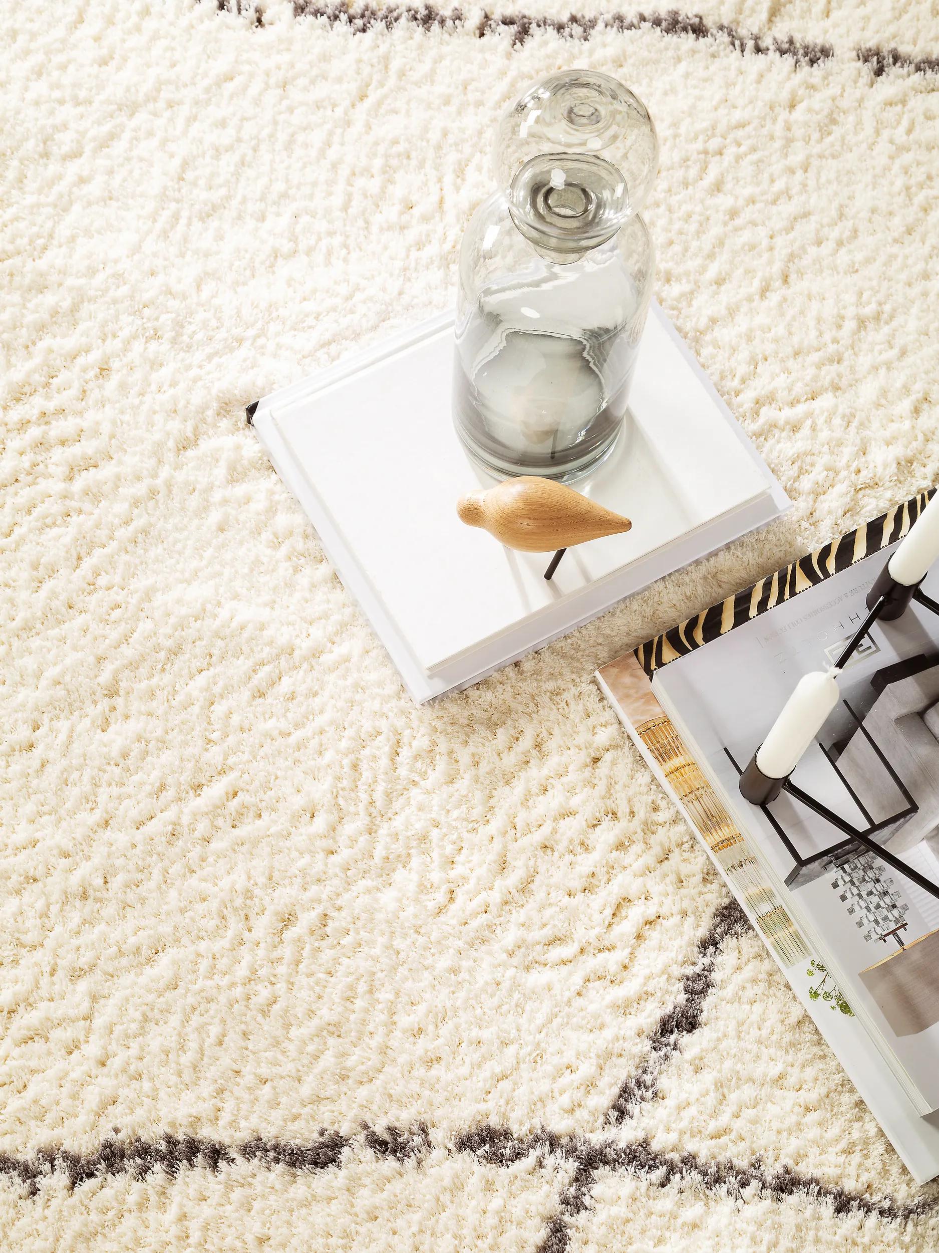 Shaggy rug Benno Cream
