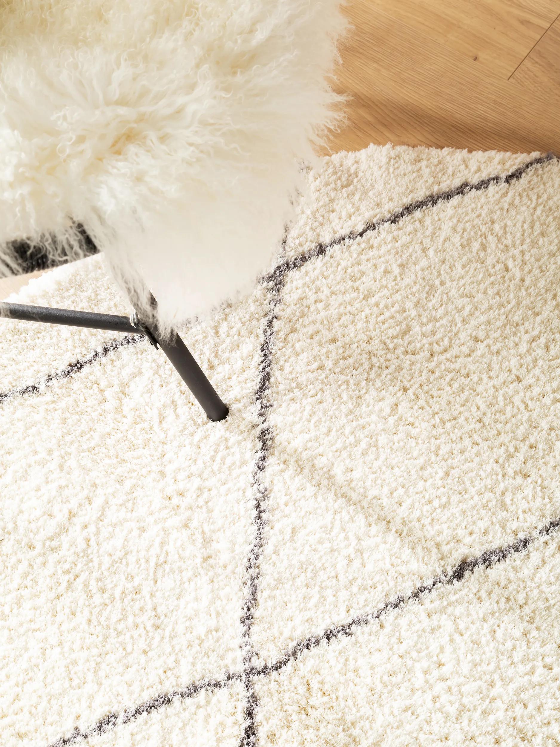 Shaggy Round Rug Benno Cream