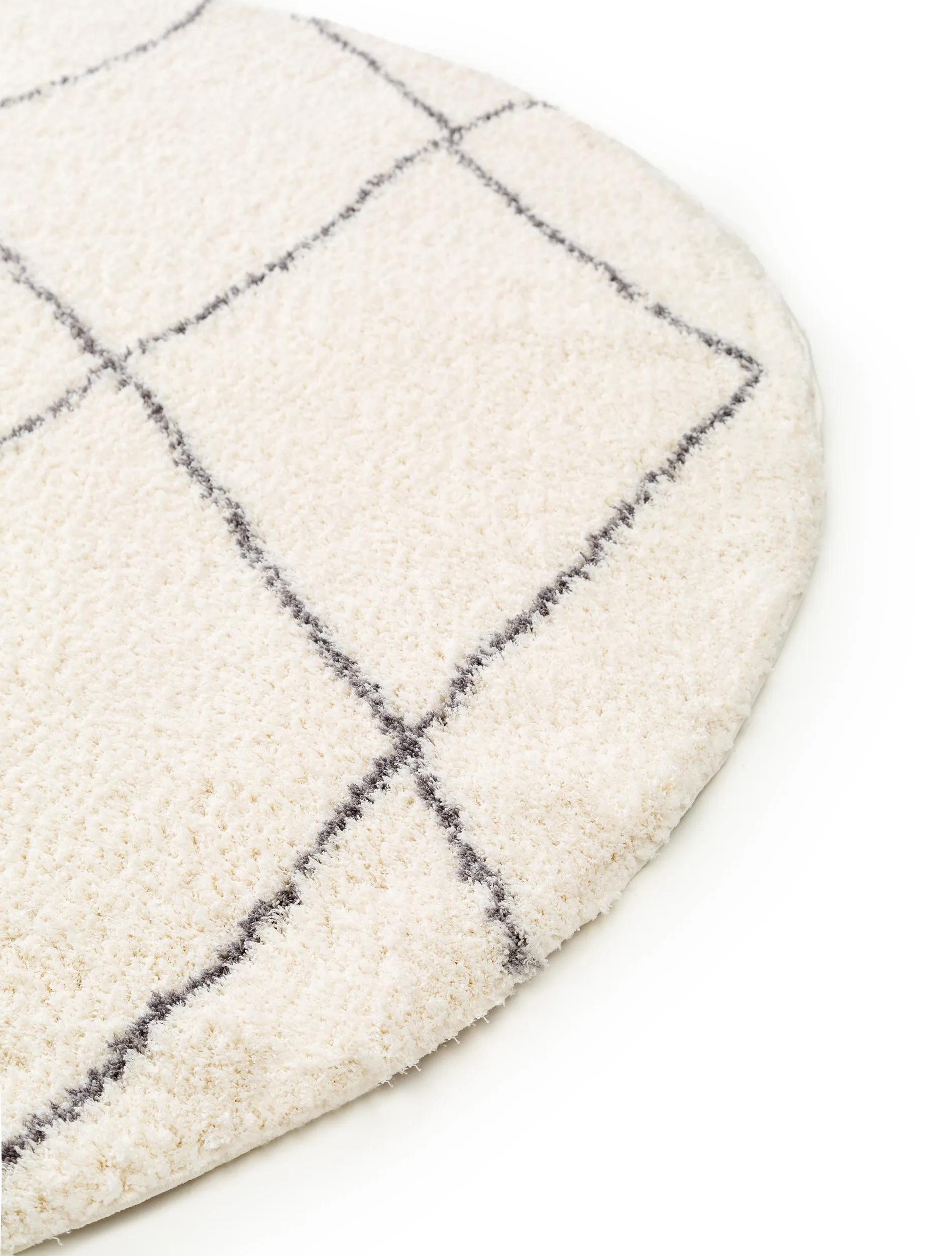 Shaggy Round Rug Benno Cream