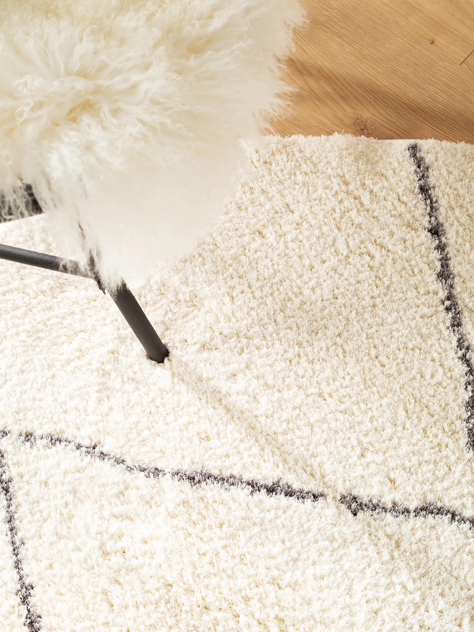 Shaggy Round Rug Benno Cream