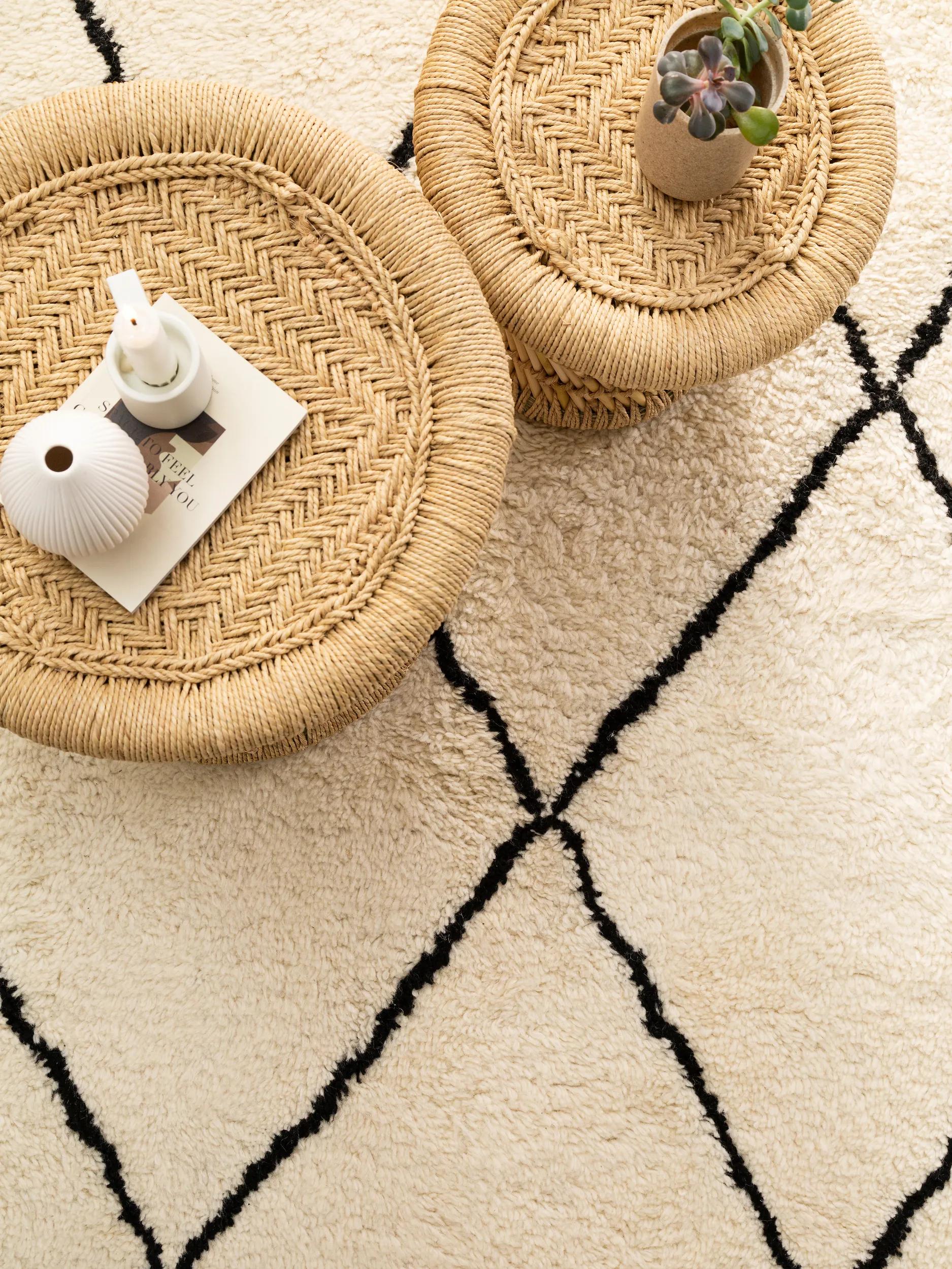 Wool Rug Berber Cream