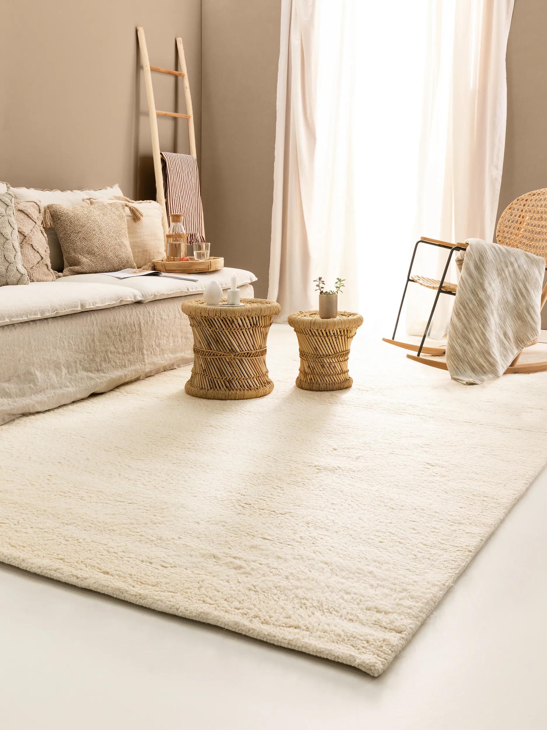 Wool Rug Berber Cream