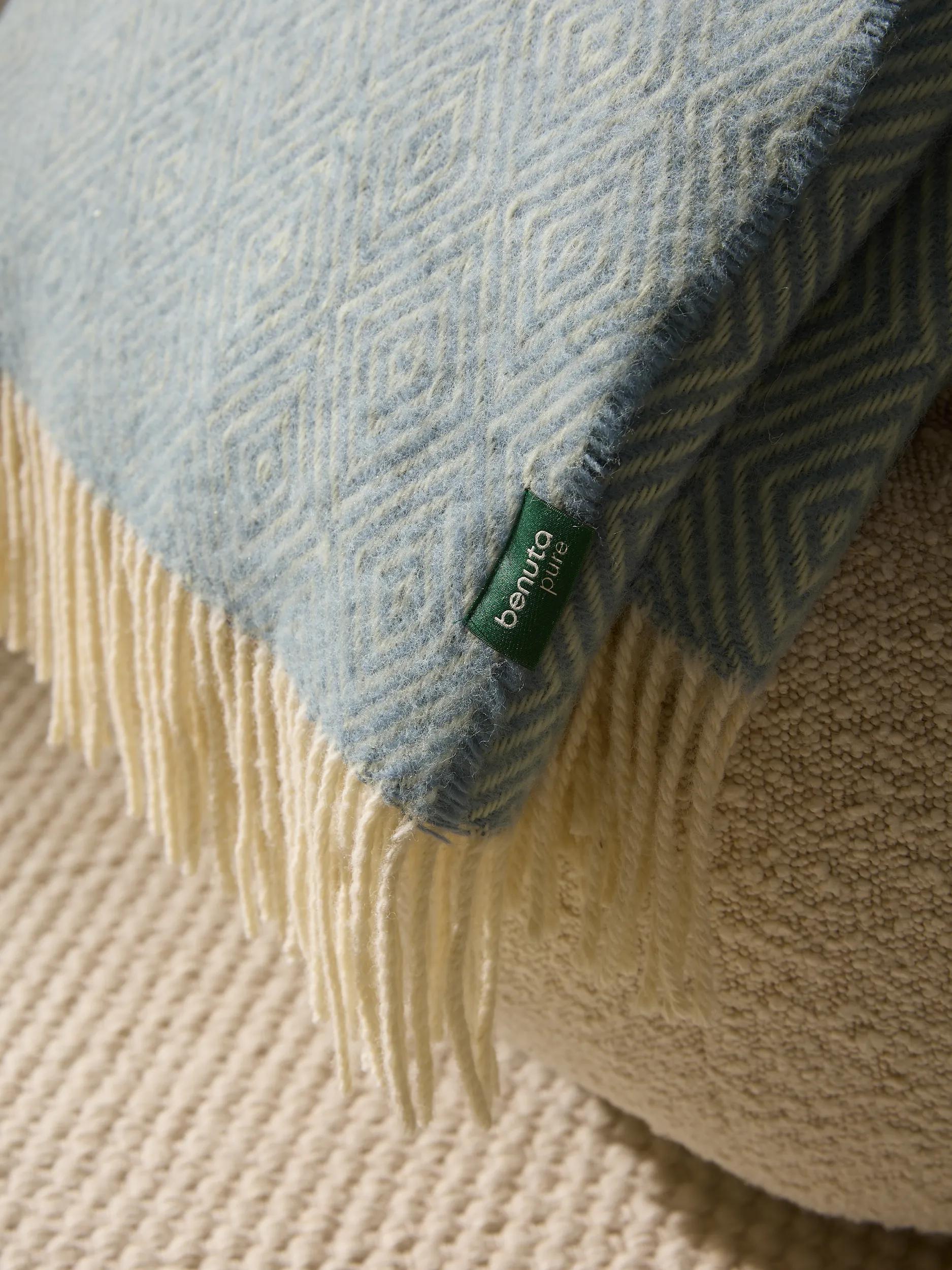 Couverture en laine Bianca bleue