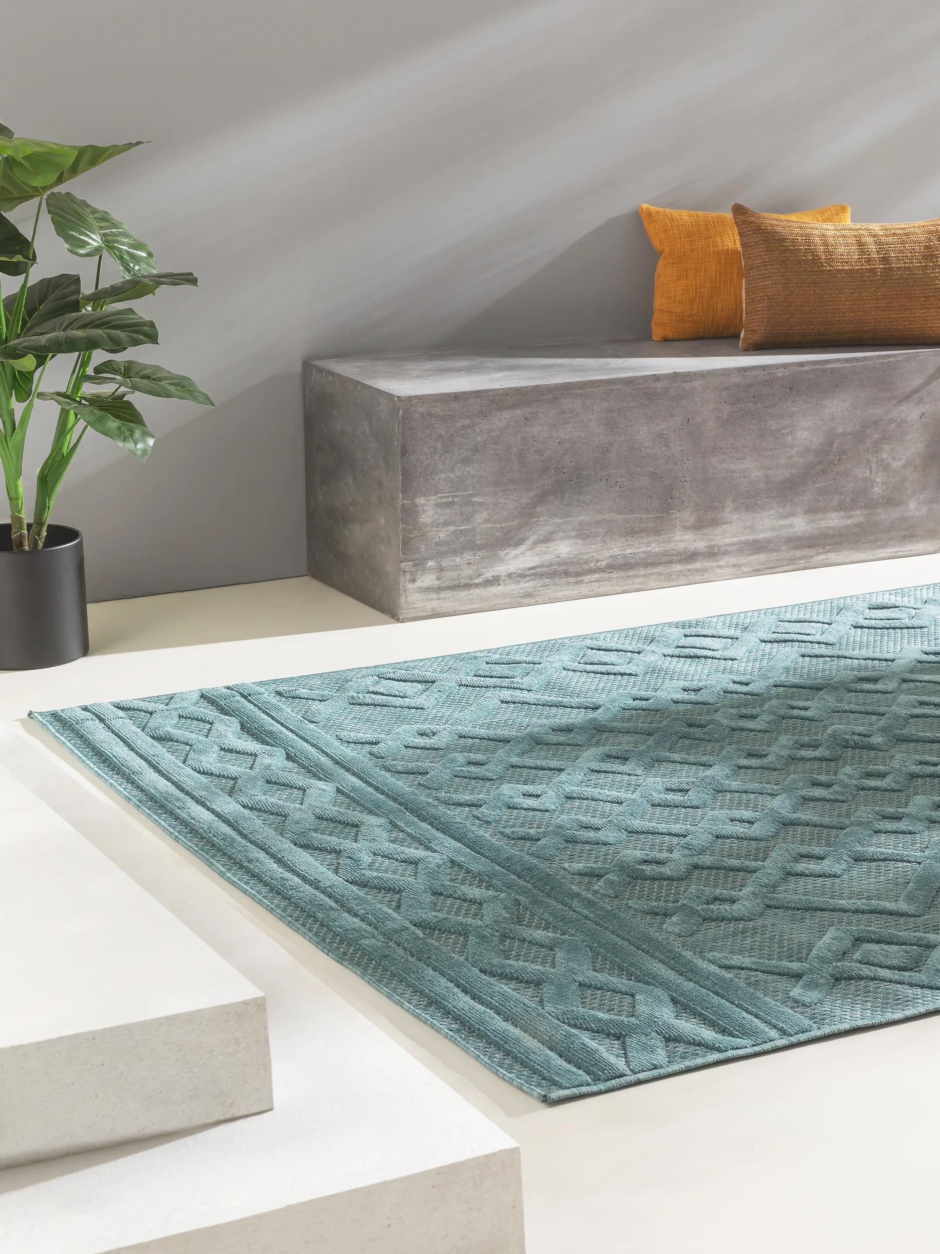In- & Outdoor Rug Bonte Turquoise
