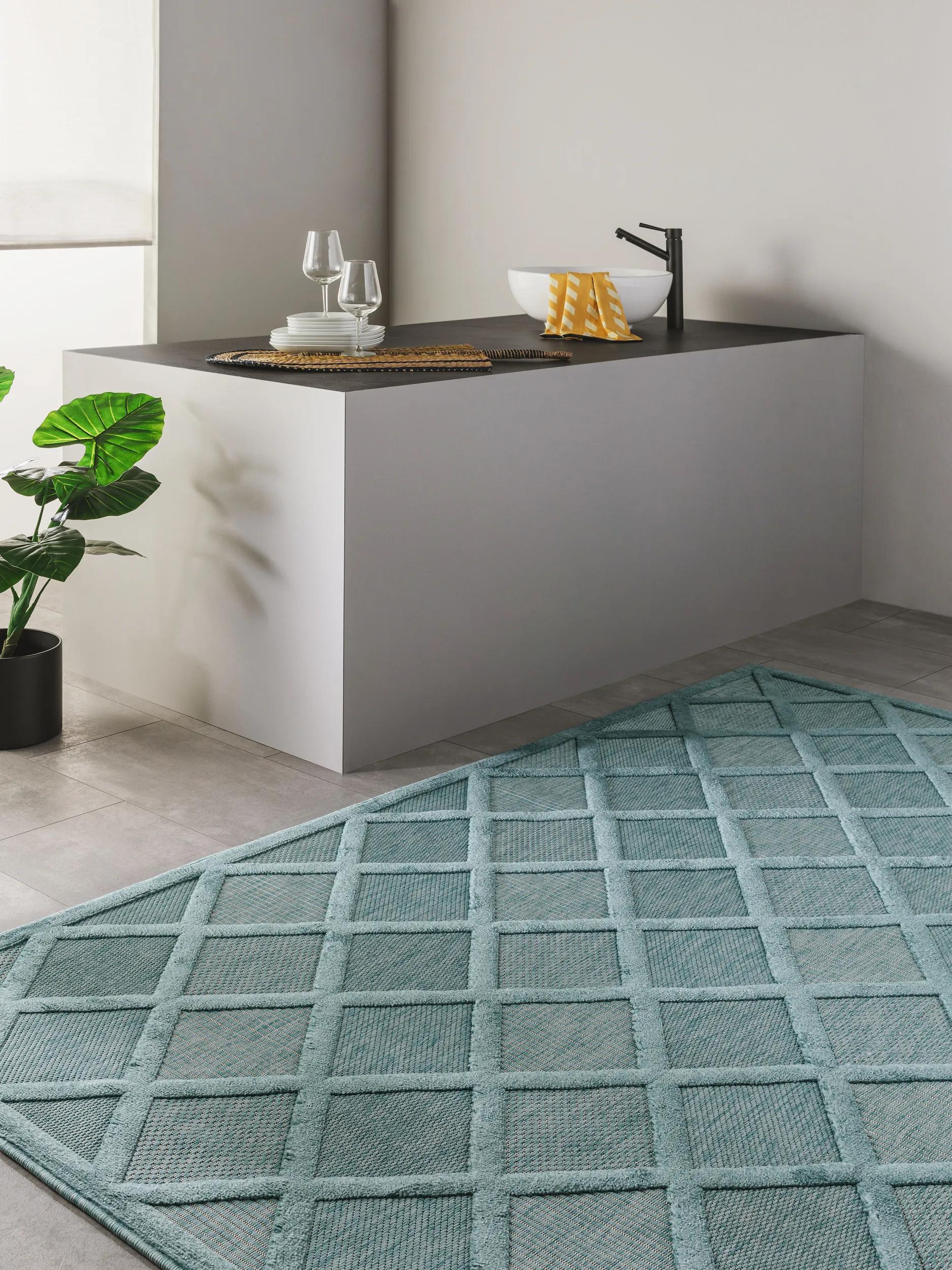 In- & Outdoor Rug Bonte Turquoise