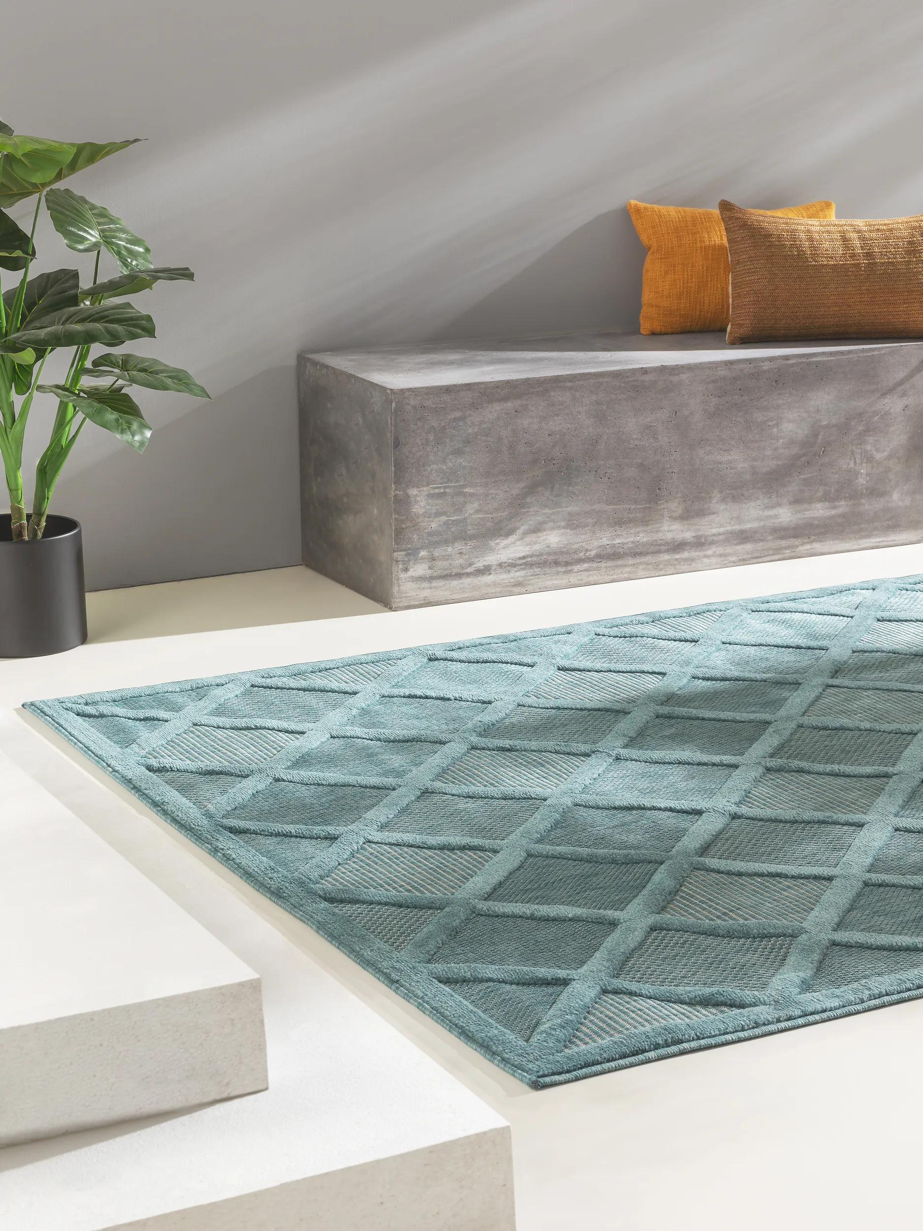 In- & Outdoor Rug Bonte Turquoise