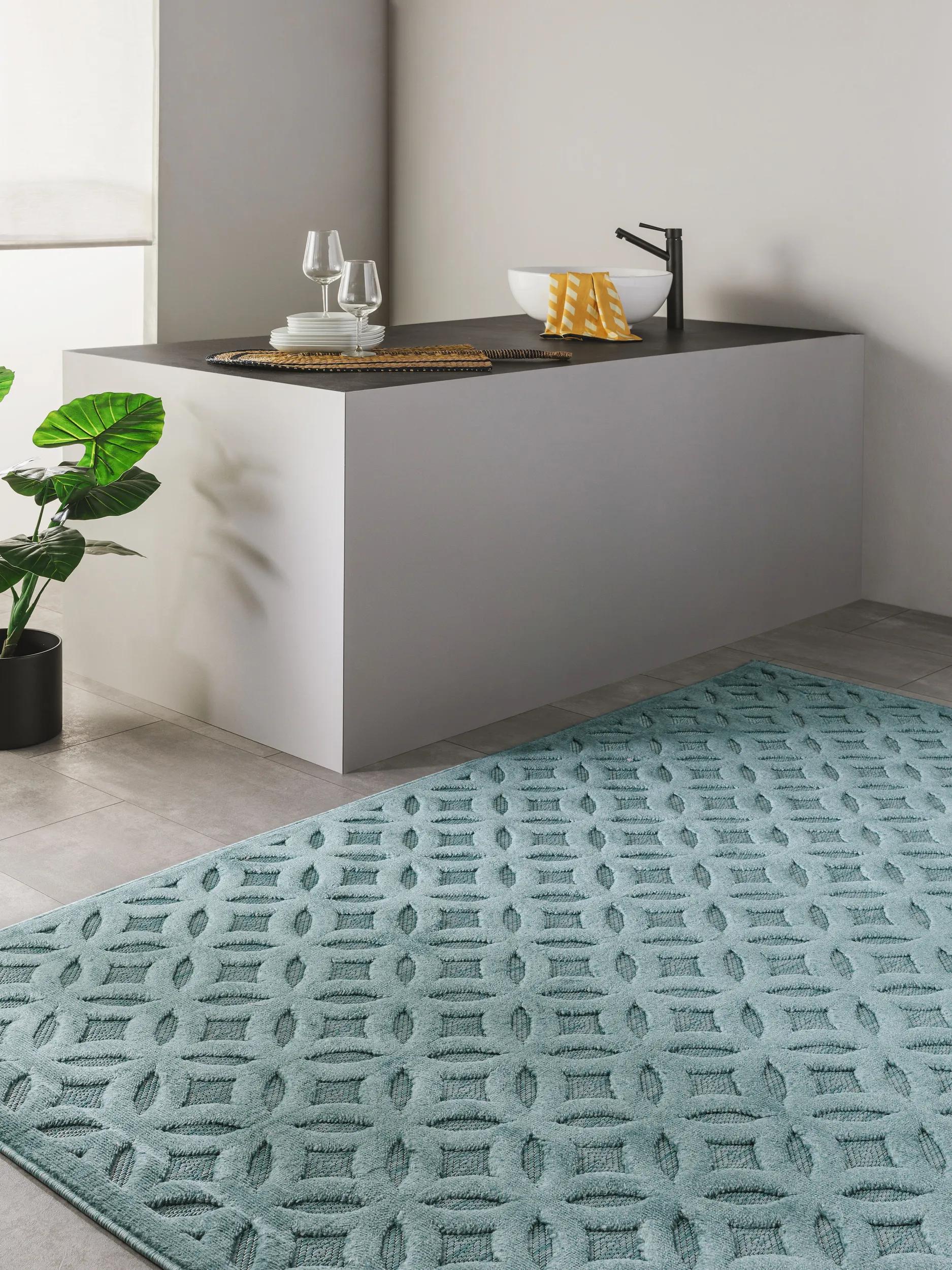In- & Outdoor Rug Bonte Turquoise