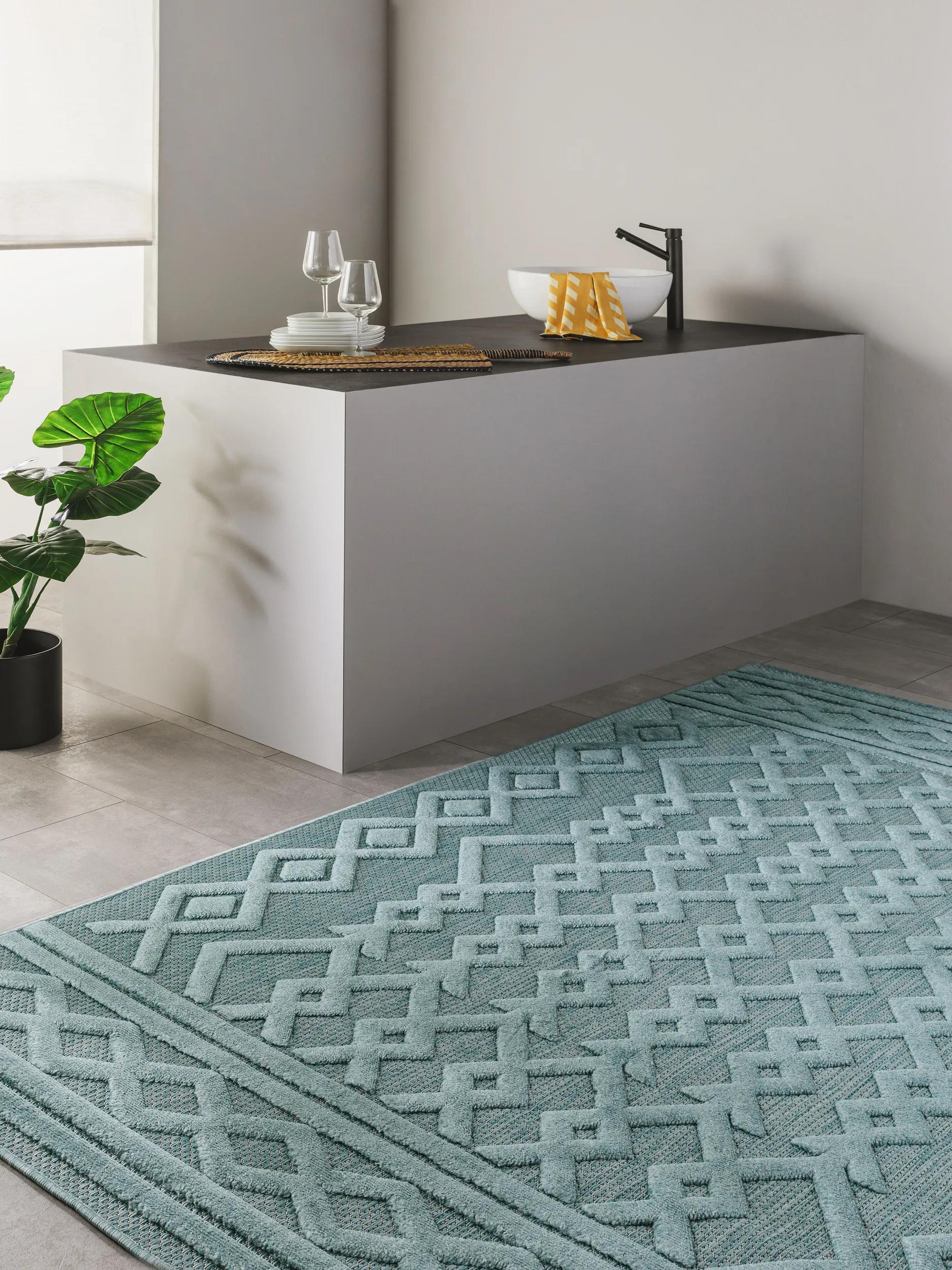 In- & Outdoor Rug Bonte Turquoise