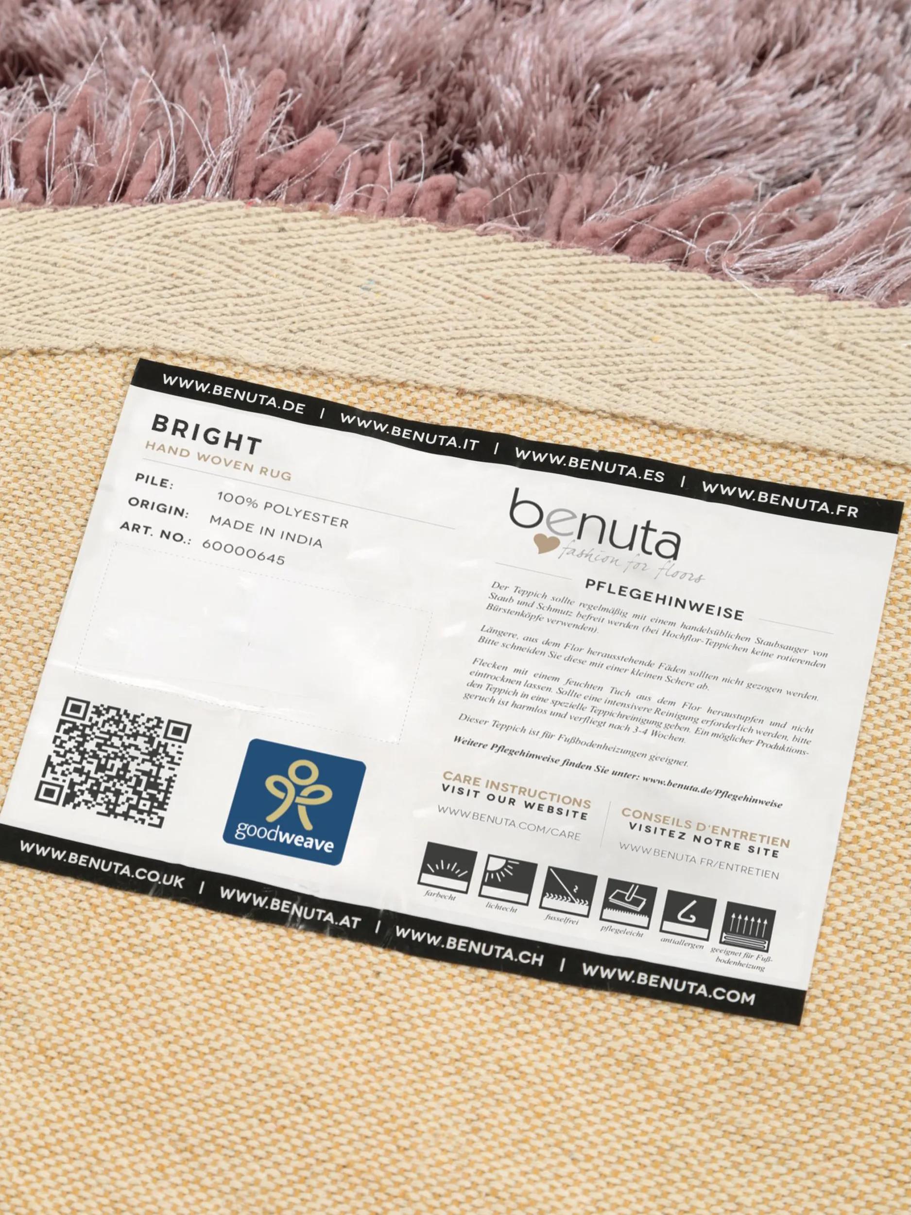 Shaggy Round Rug Bright Purple