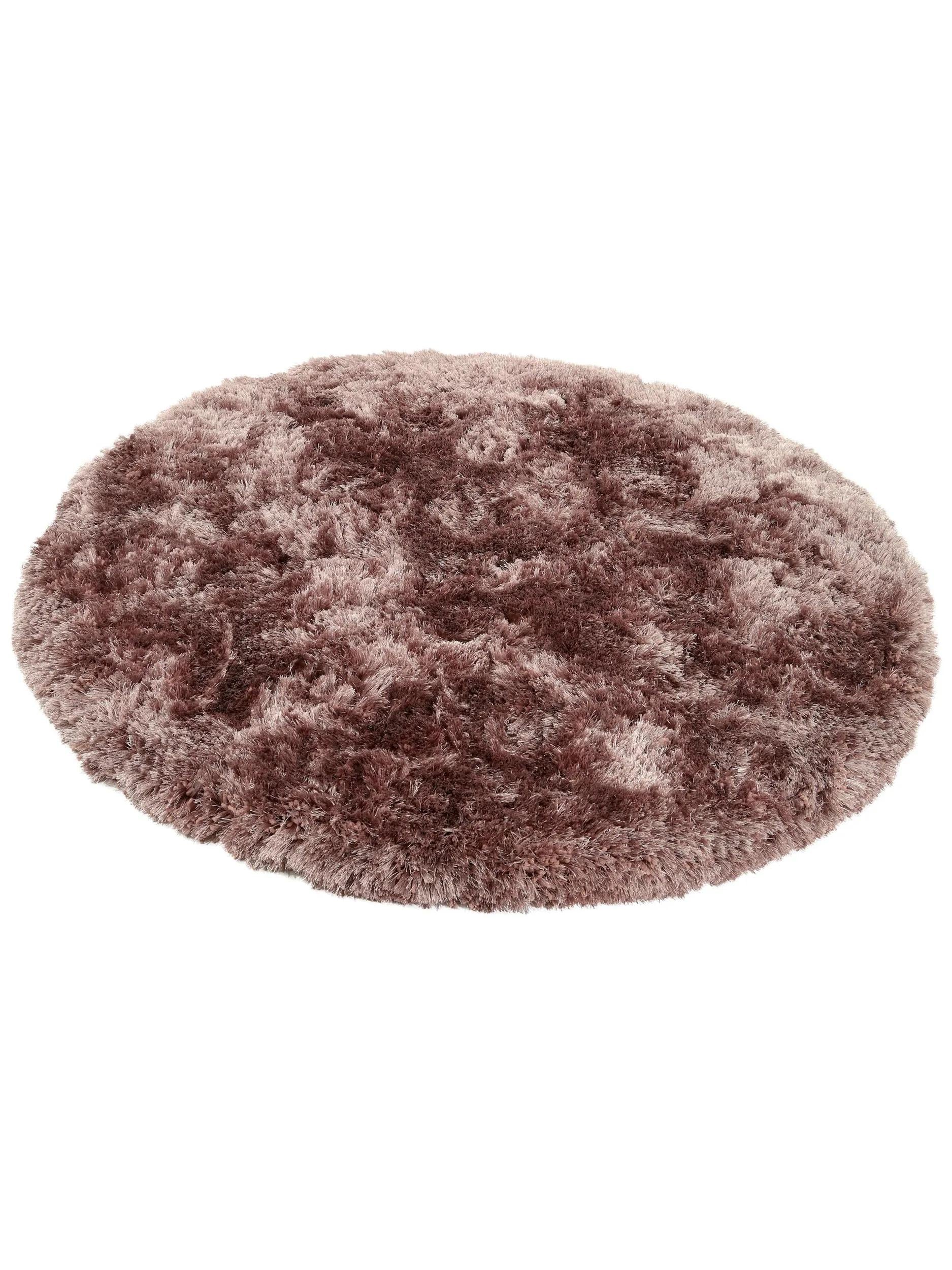 Shaggy Round Rug Bright Purple