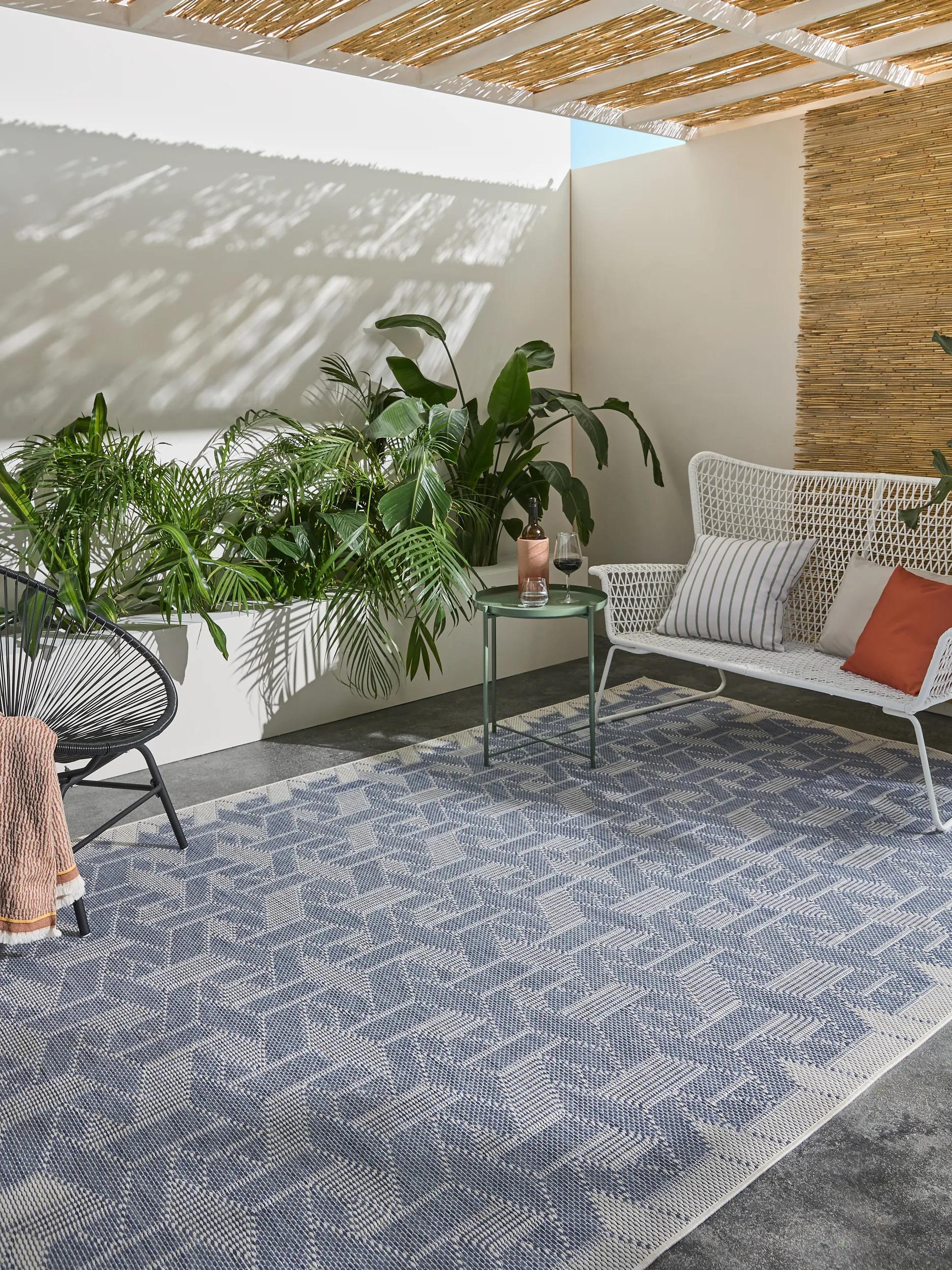 In- & Outdoor Rug Bronco Dark Blue