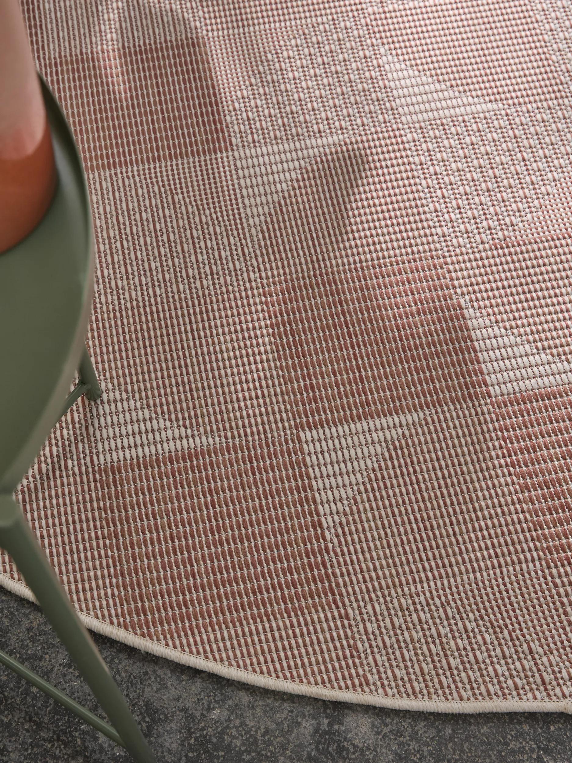 In- & Outdoor Round Rug Bronco Terracotta